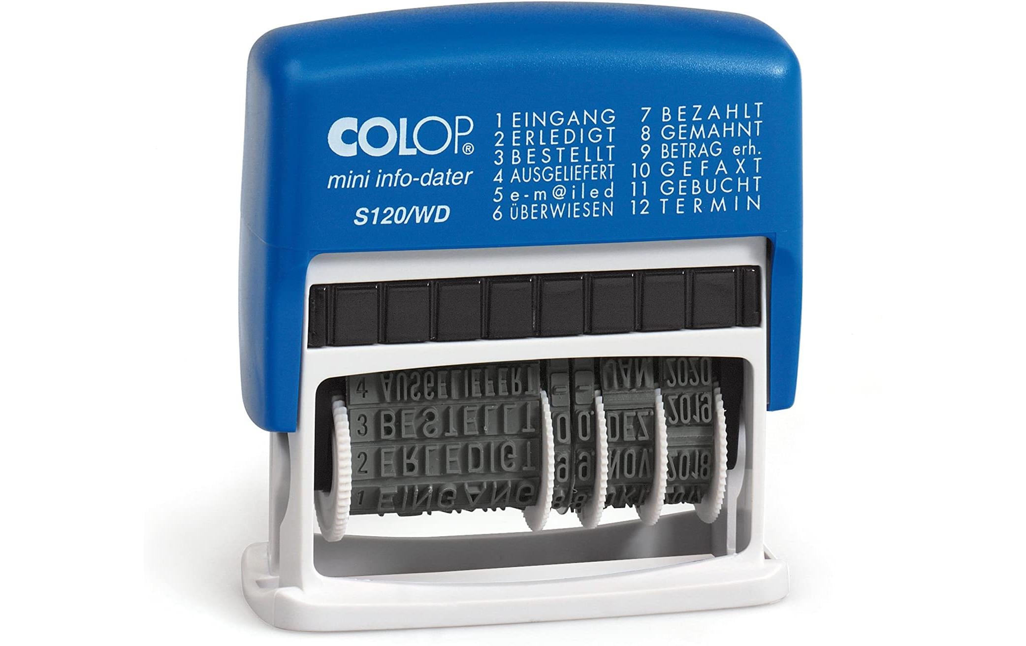 Colop Stempel Dater S120/WD Buchstaben/Zahlen, Blau/Schwarz Colop Stempel Dater S120/WD Buchstaben/Zahlen, Blau/Schwarz