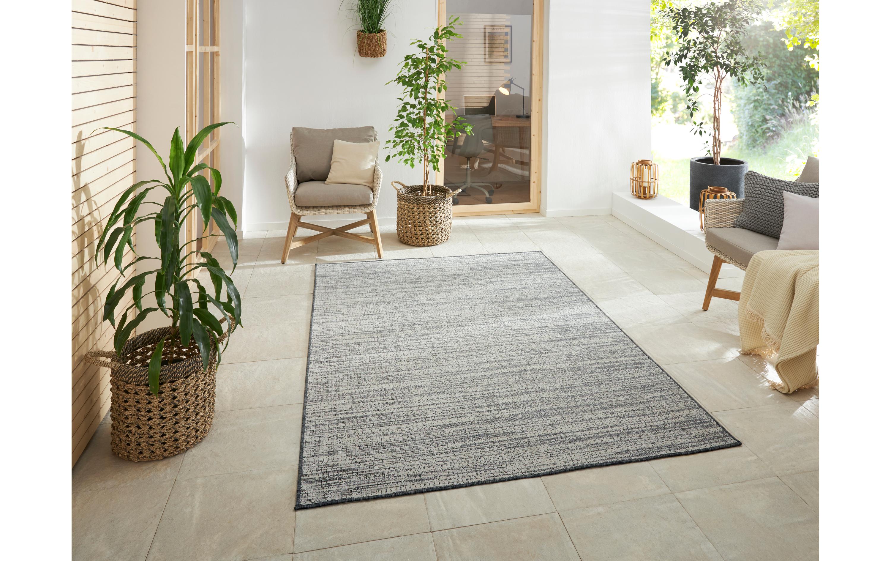 Elle Decoration Teppich Melange 160 x 230 cm, Silver