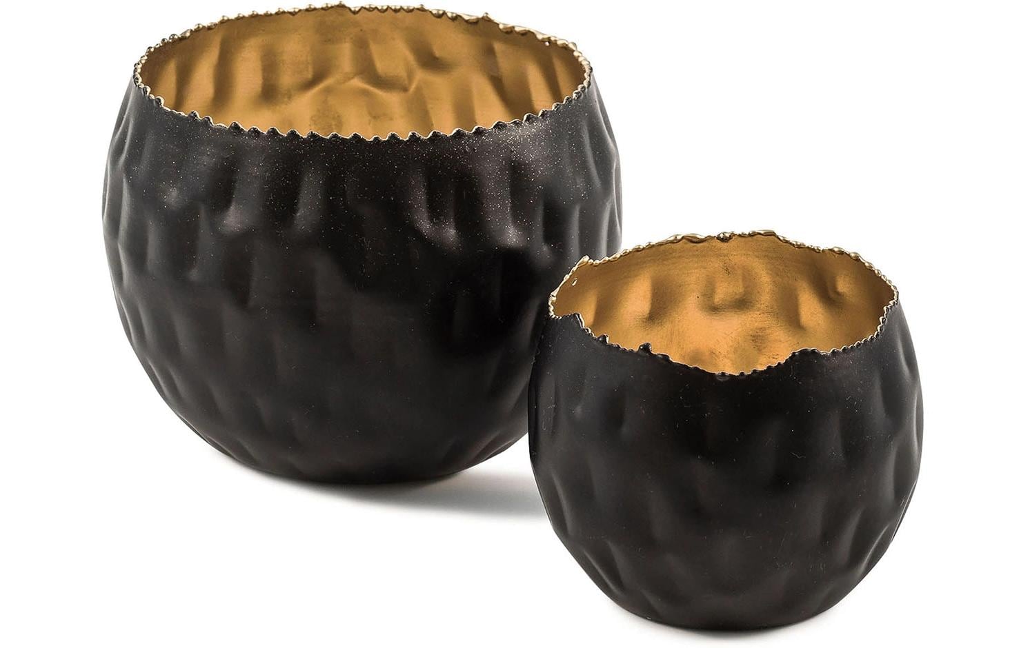 Pajoma Teelichthalter 2 Stück, Gold/Schwarz