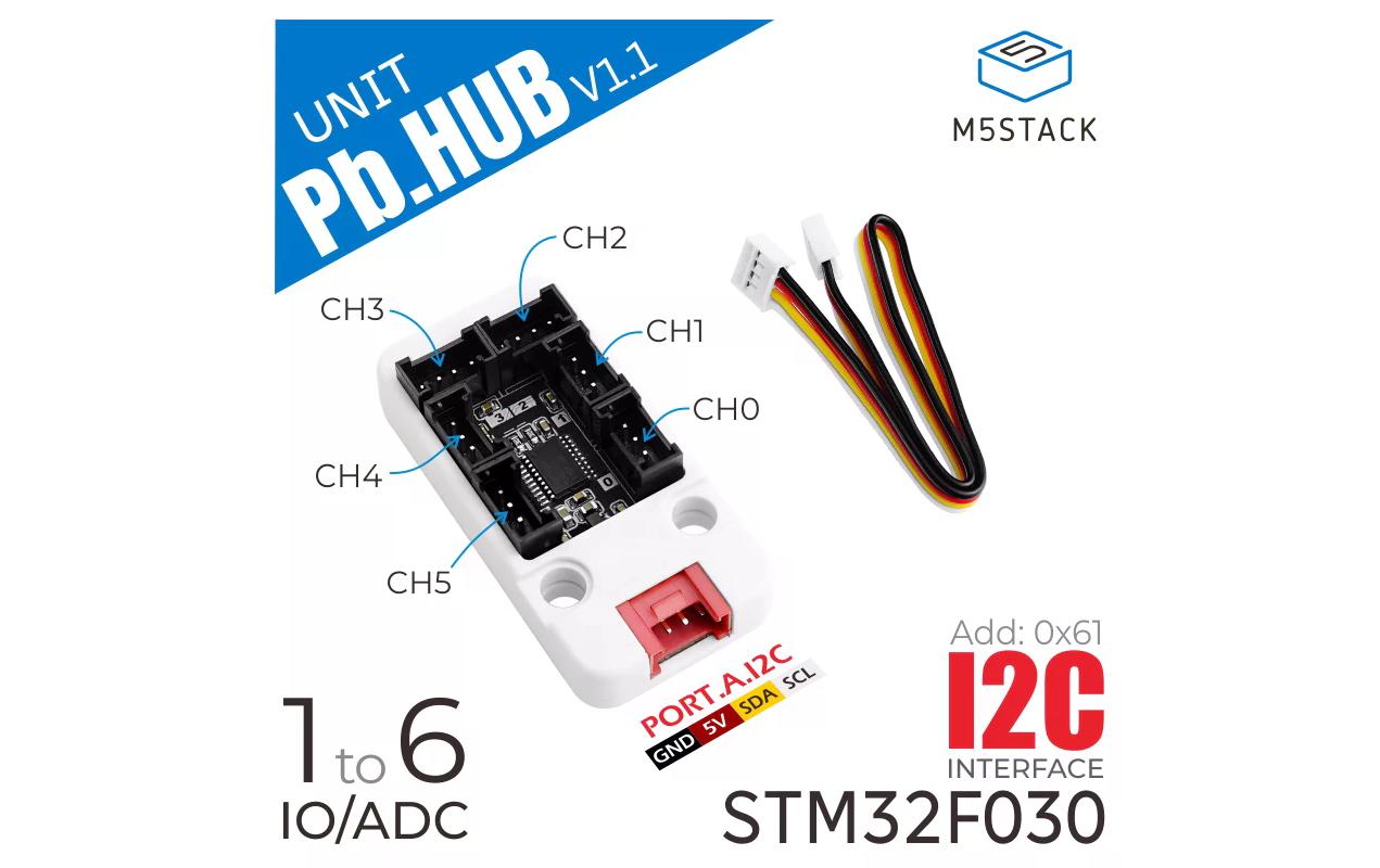 M5Stack Erweiterungsboard I/O Hub 1 zu 6 STM32F0 M5Stack Erweiterungsboard I/O Hub 1 zu 6 STM32F0