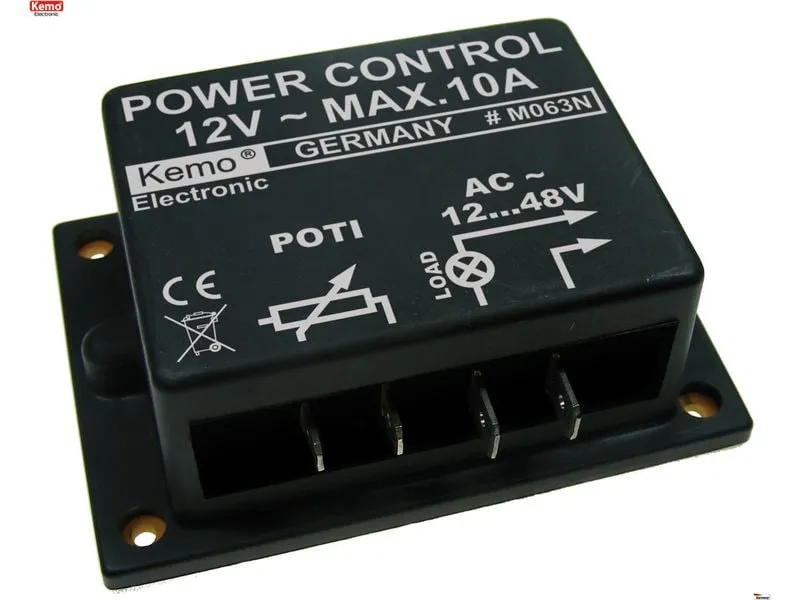 Kemo Dimmer M063N 12 - 48 V/AC, max. 10 A Kemo Dimmer M063N 12 - 48 V/AC, max. 10 A