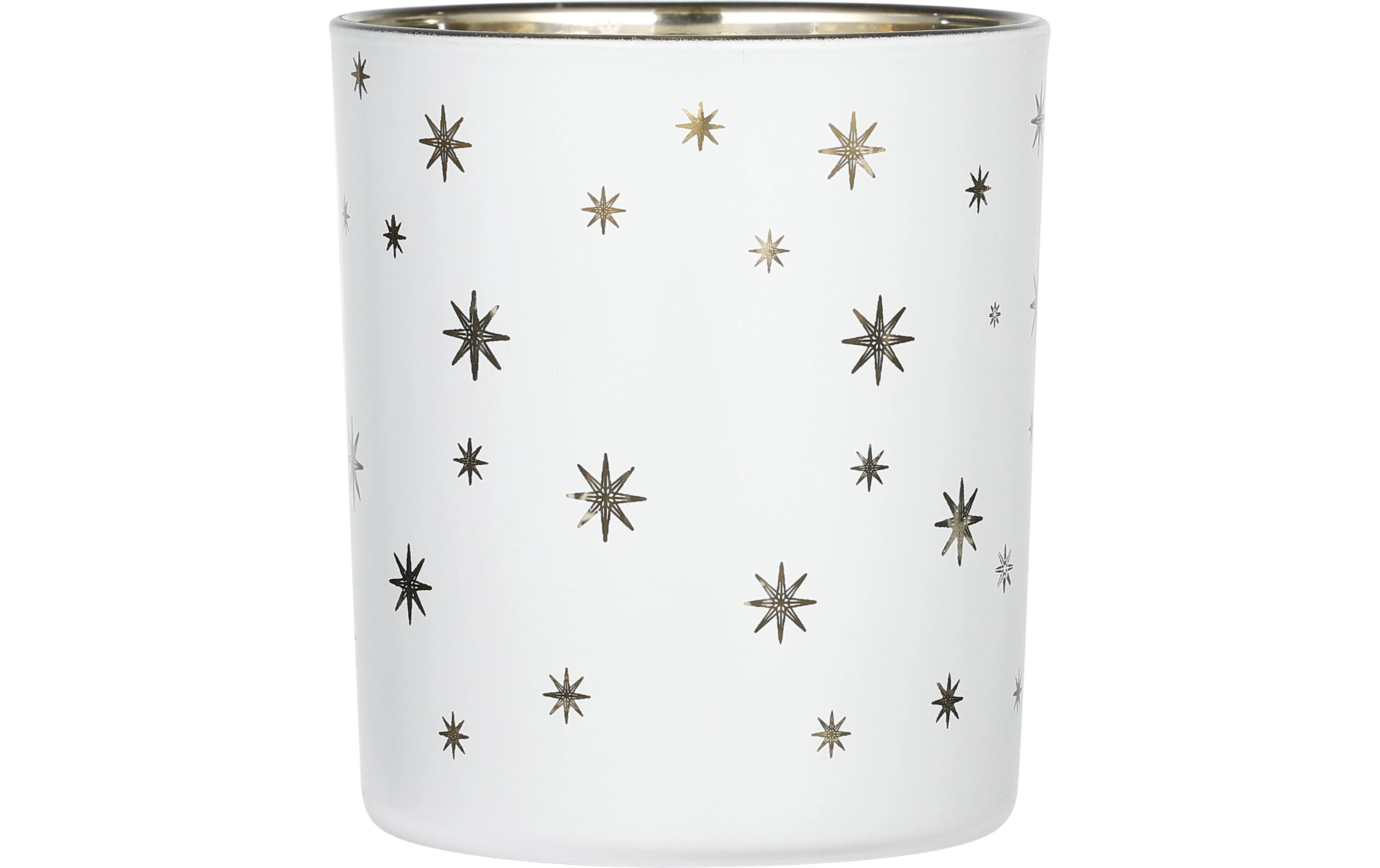 EGLO Teelichthalter Lukut 8 cm Gold/Weiss, Glas