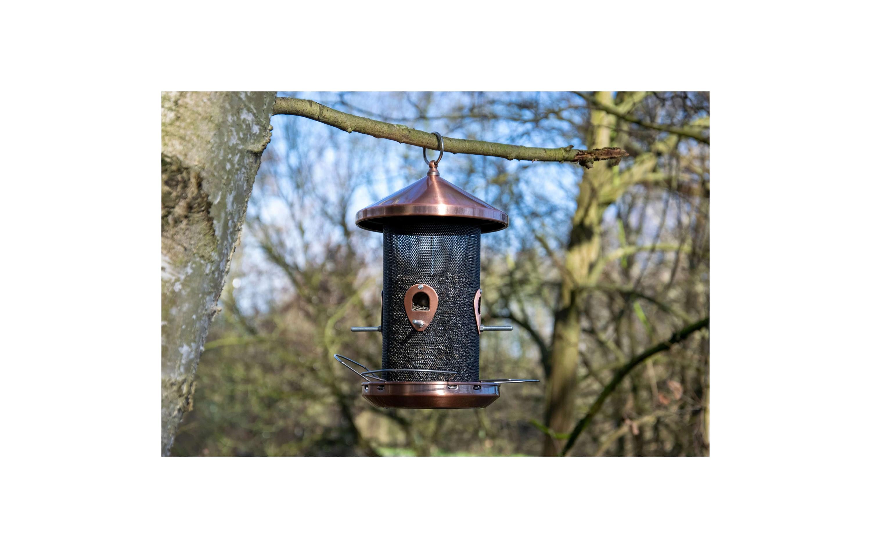 dobar Futterspender XXL, 20 x 20 x 32 cm, Metall, Kupfer