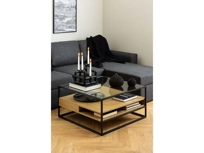 AC Design Couchtisch Randolf 80 cm x 40 cm, Nature/Schwarz AC Design Couchtisch Randolf 80 cm x 40 cm, Nature/Schwarz