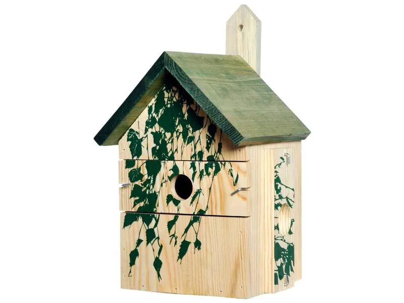 dobar Nistkasten Camouflage Birke, 17.5 x 17 x 33 cm, Holz
