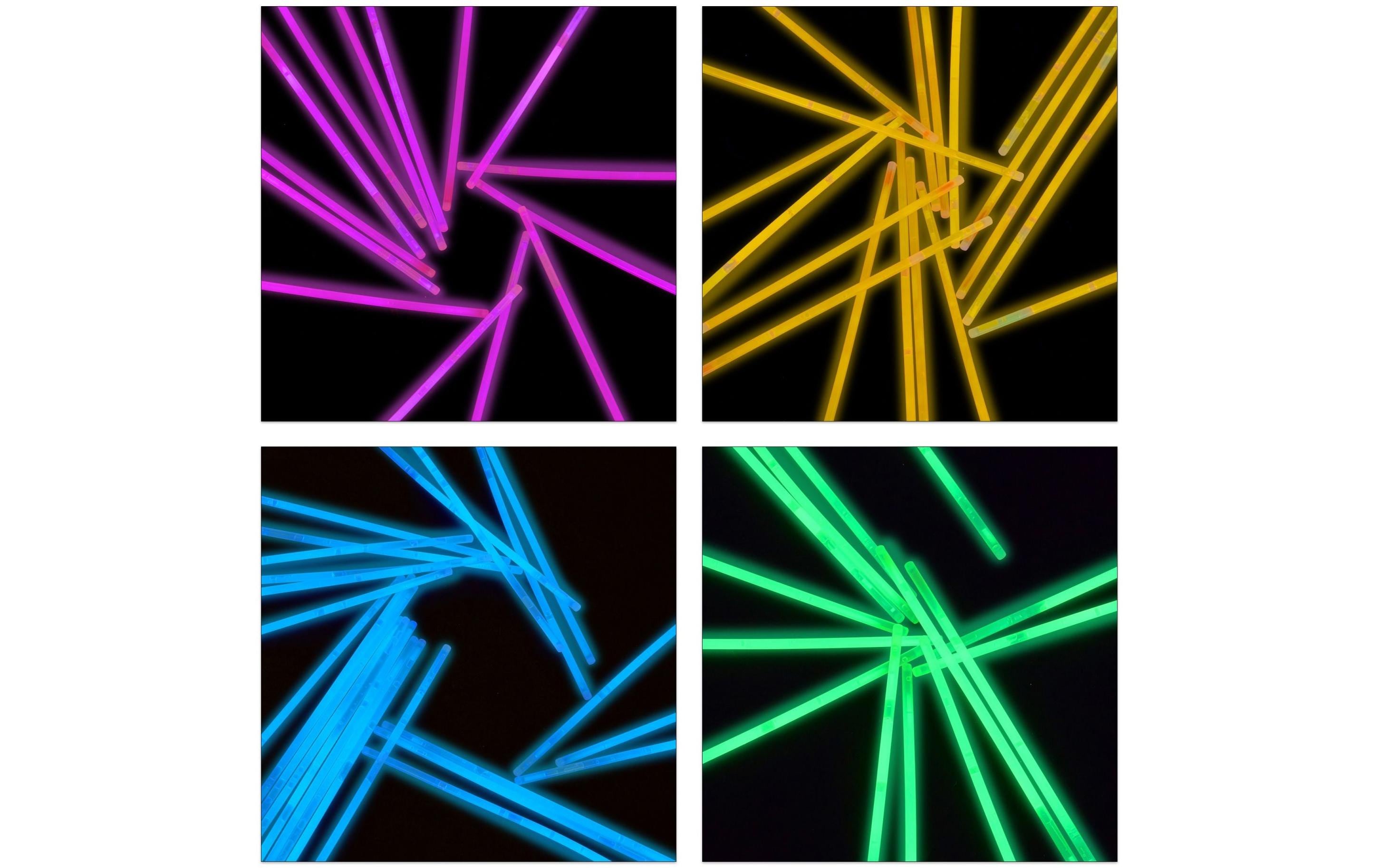 relaxdays Knicklicht Mehrfarbig 100 Stück, 20 x 0.5 cm