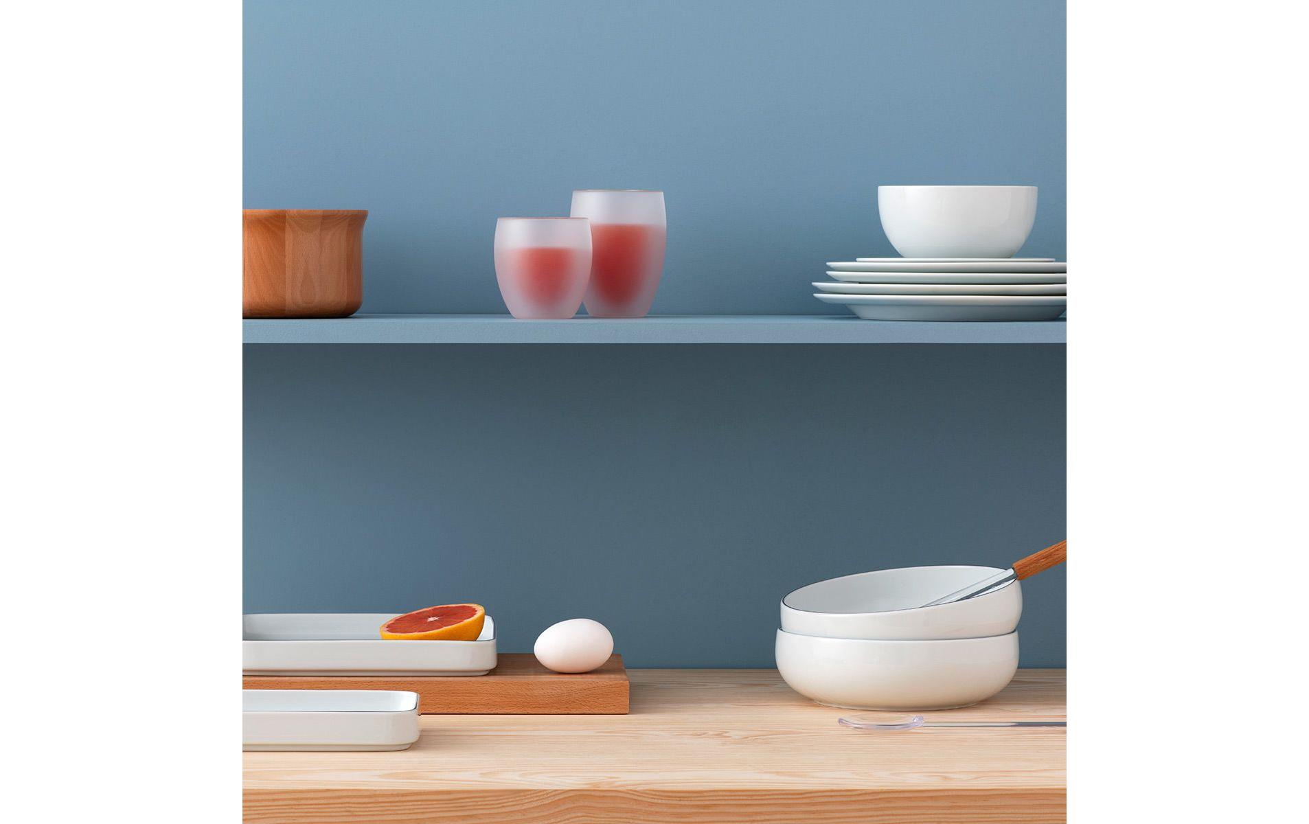 Bodum Trinkglas Pavina 2er Set Weiss, milchig, 0.25 l