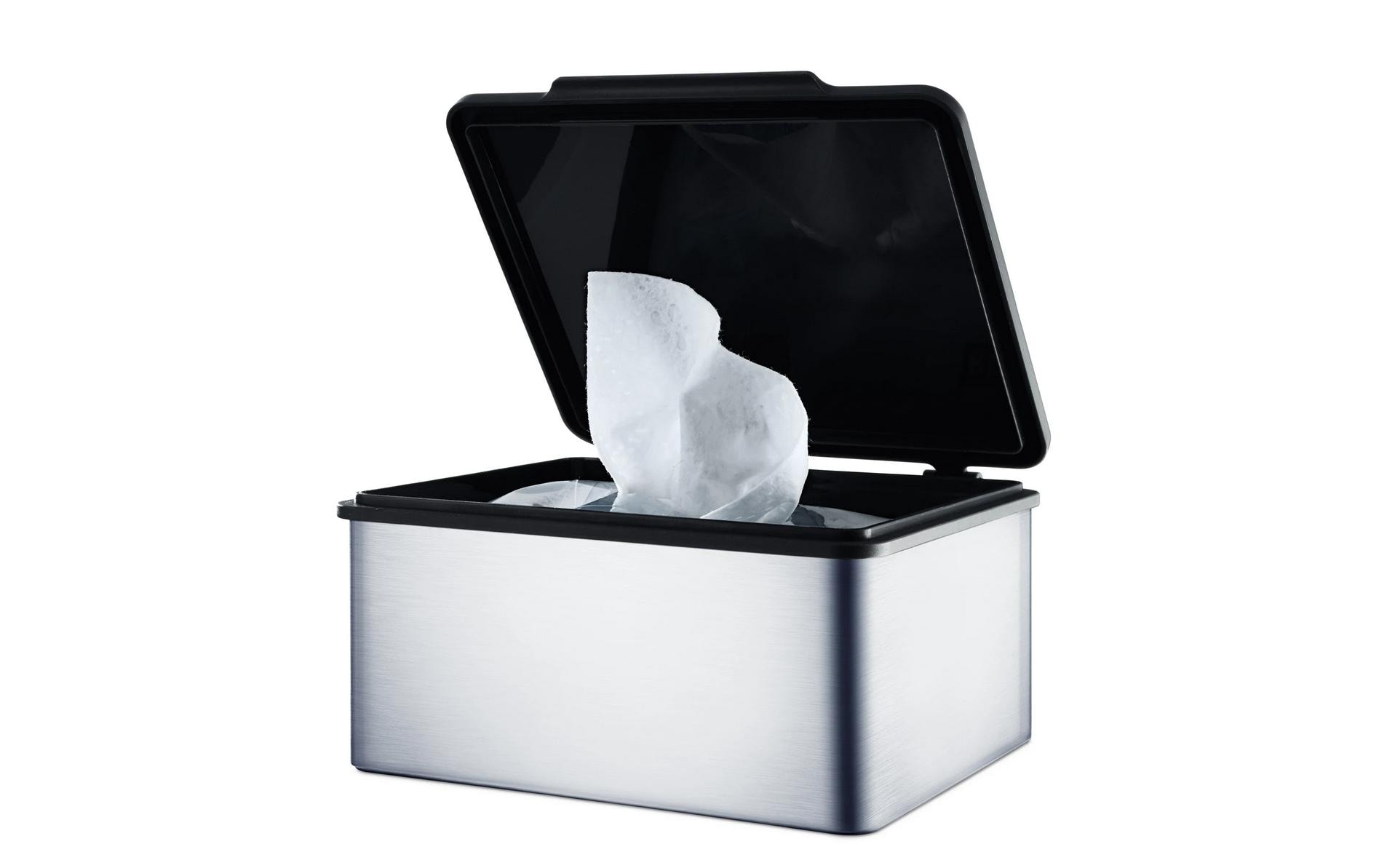 Blomus Feuchttücherbox Mento matt Silber matt, Edelstahl