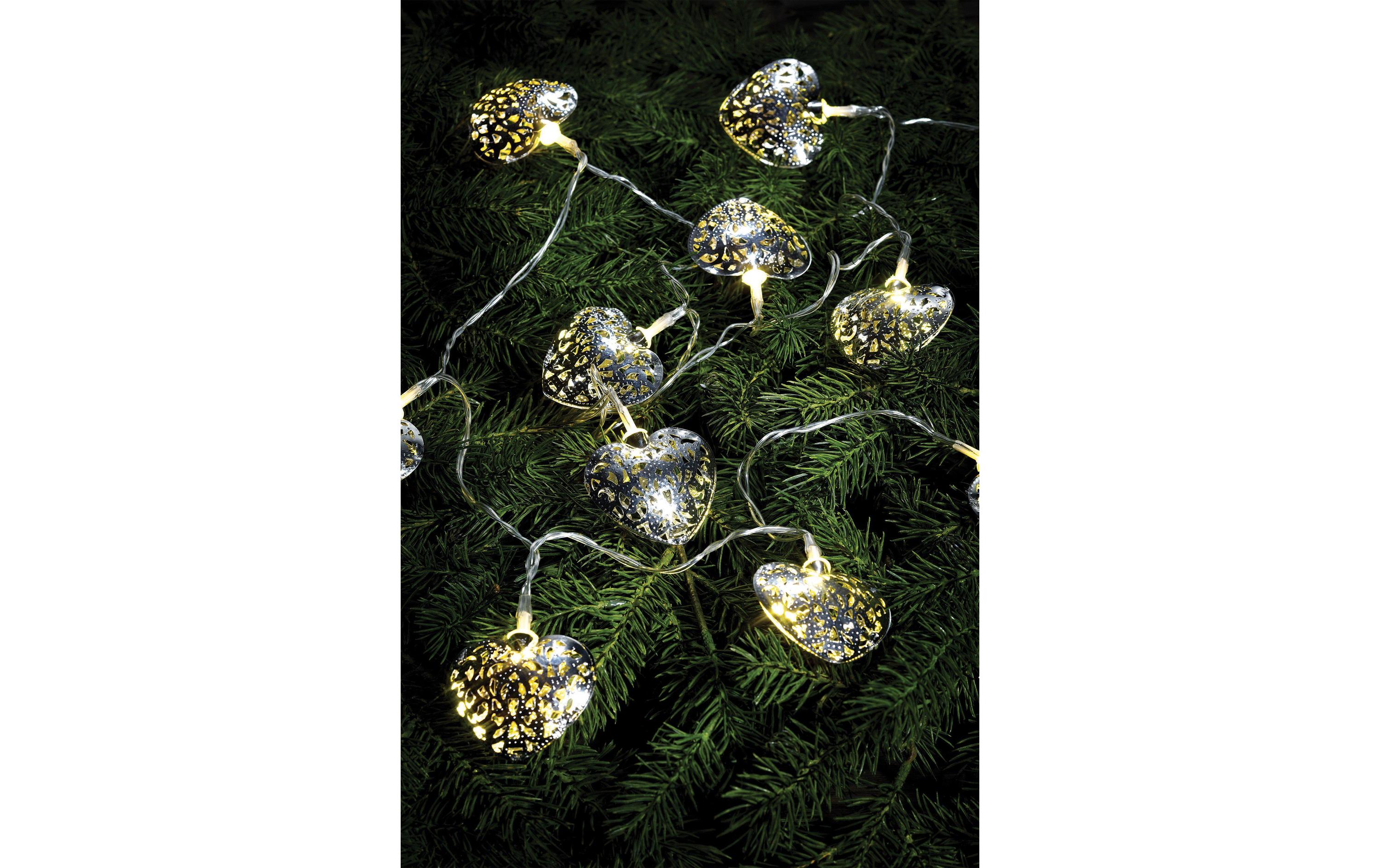 Markslöjd Lichterkette MILLA Herz 10 LEDs Chrom