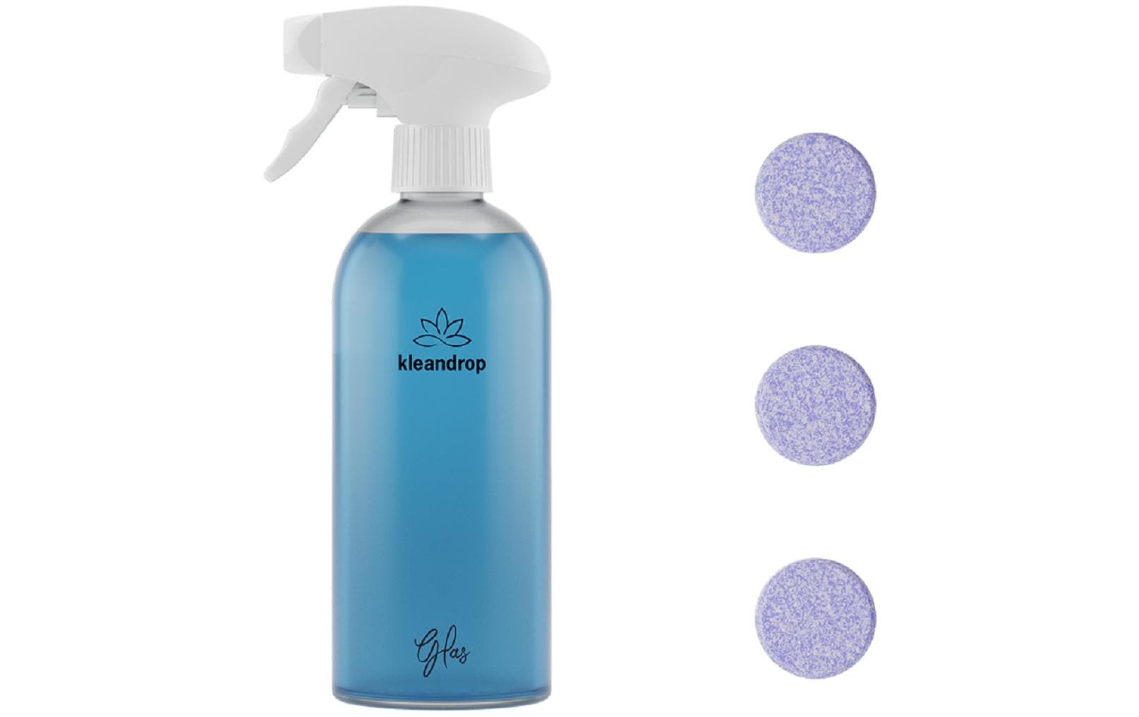 kleandrop Glasreiniger Starter Set 3 Stück