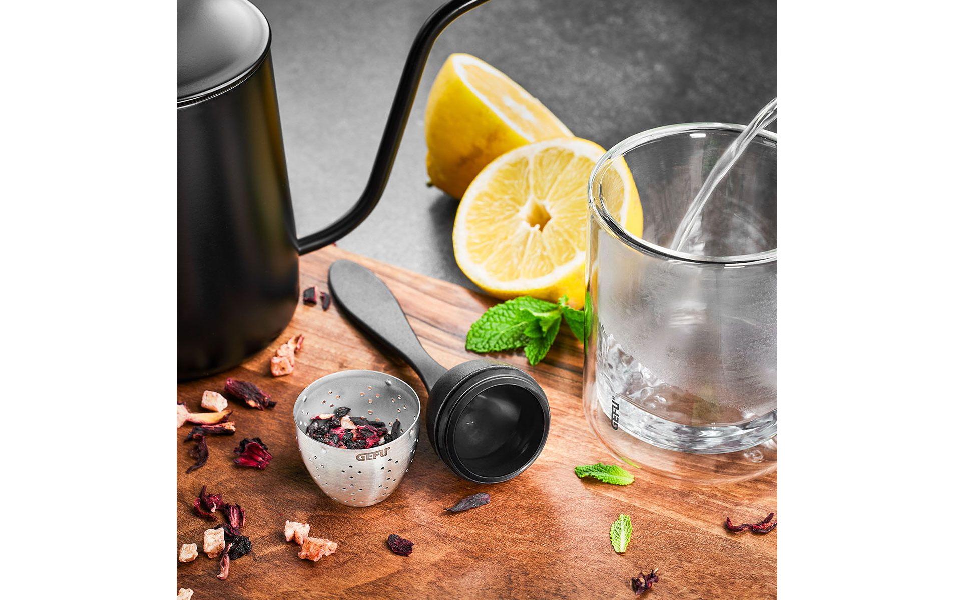 GEFU Tee-Ei Teva 16.7 cm, Schwarz/Silber