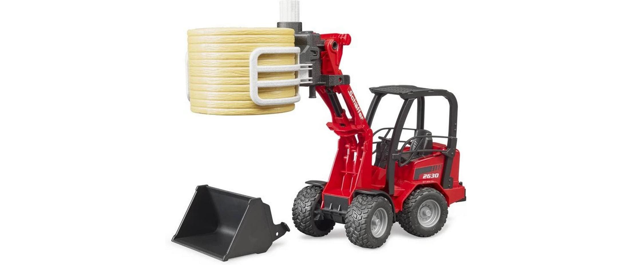 Bruder Spielwaren Hoflader mit Greifzange Schäffer