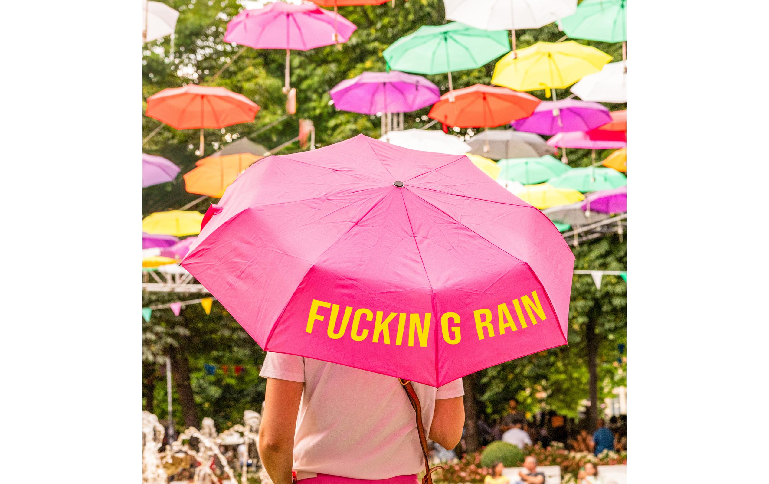 Trendform Schirm Fucking rain Pink
