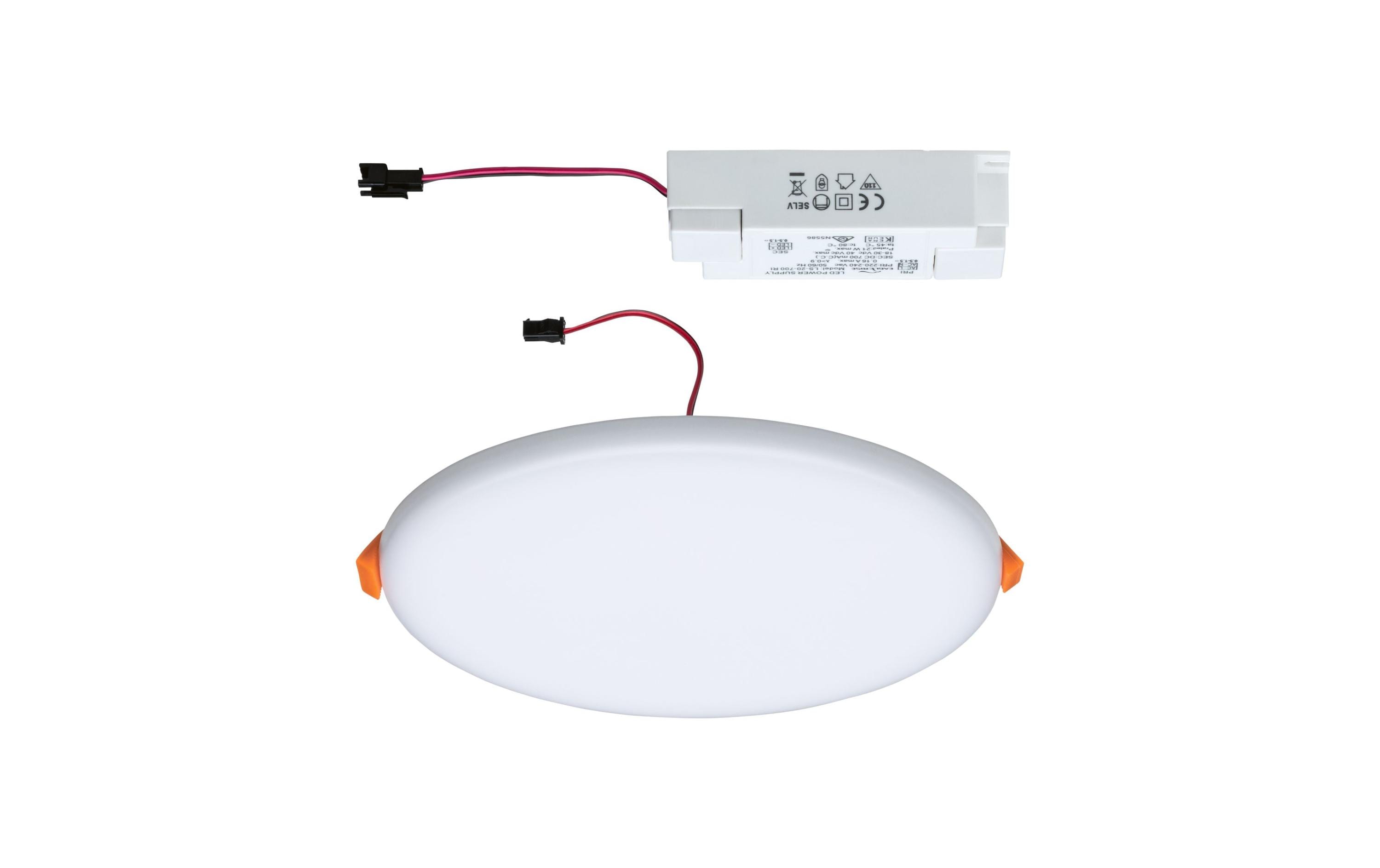 Paulmann Einbauleuchte Veluna VariFit Ø 185 3000 K, Weiss