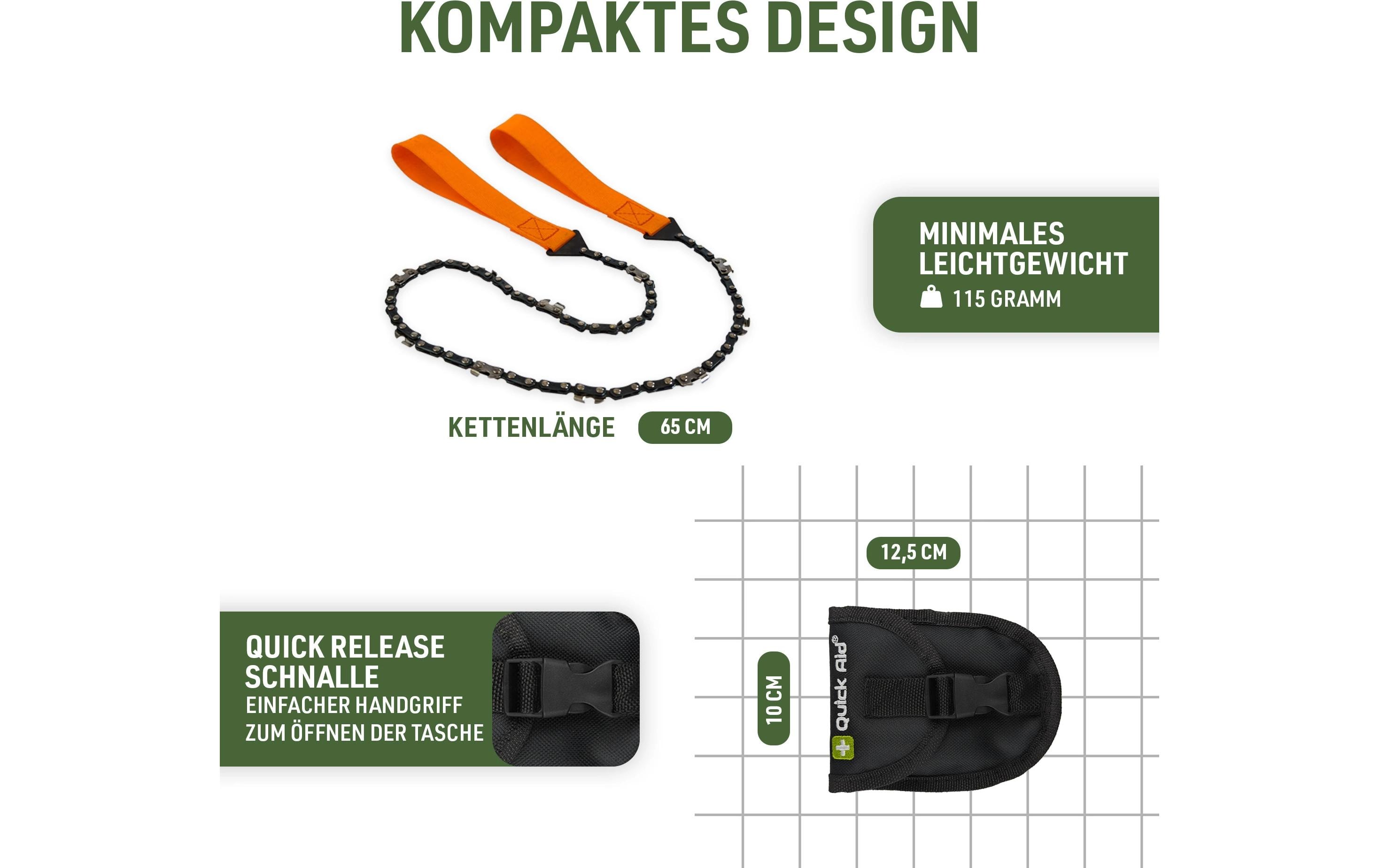Quick Aid Handkettensäge mit 11 Sägezähne 12.5 cm