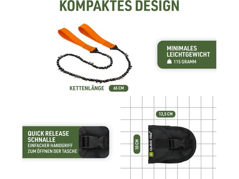 Quick Aid Handkettensäge mit 11 Sägezähne 12.5 cm Quick Aid Handkettensäge mit 11 Sägezähne 12.5 cm