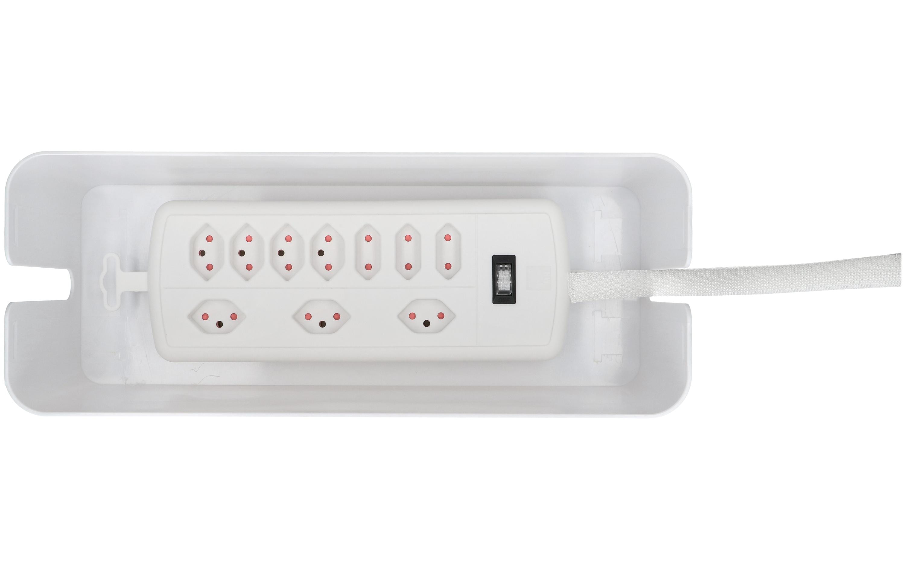 Max Hauri Kabelbox mit Steckerleiste 7x T13, 3x Typ11 Weiss Max Hauri Kabelbox mit Steckerleiste 7x T13, 3x Typ11 Weiss