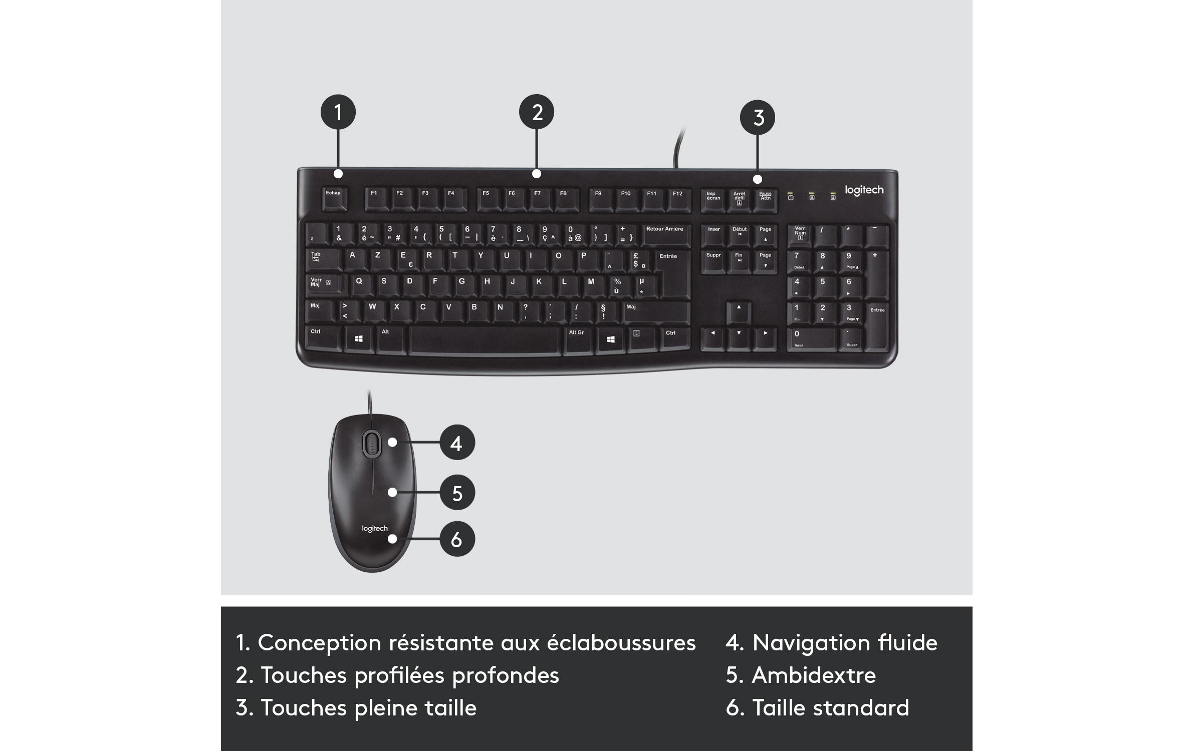 Logitech Tastatur-Maus-Set MK120