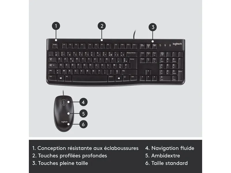 Logitech Tastatur-Maus-Set MK120