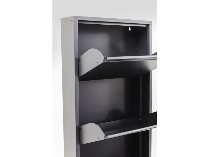 Kare Schuhschrank Caruso 5-er, 50 x 170 cm, Grau