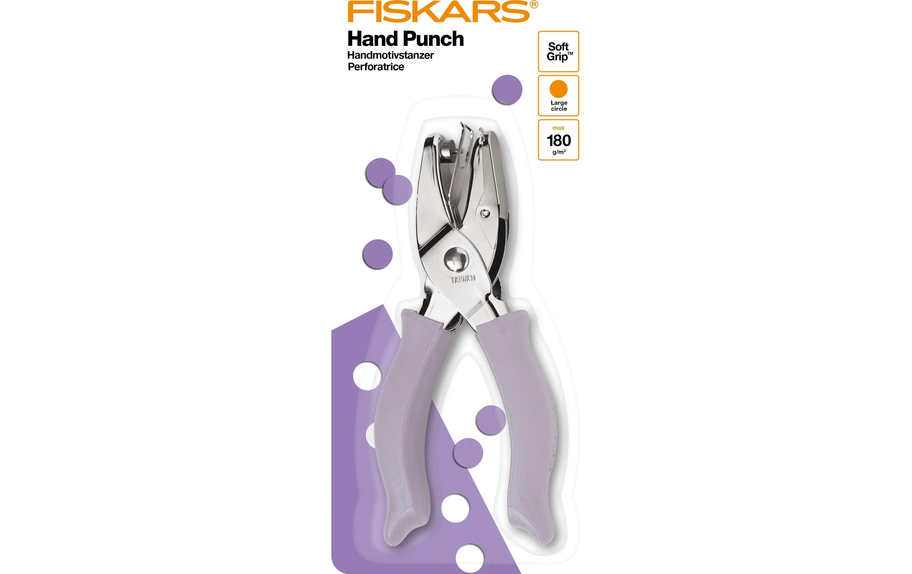 Fiskars Handmotivstanzer 1/4 Kreis Hand, 0.63 cm