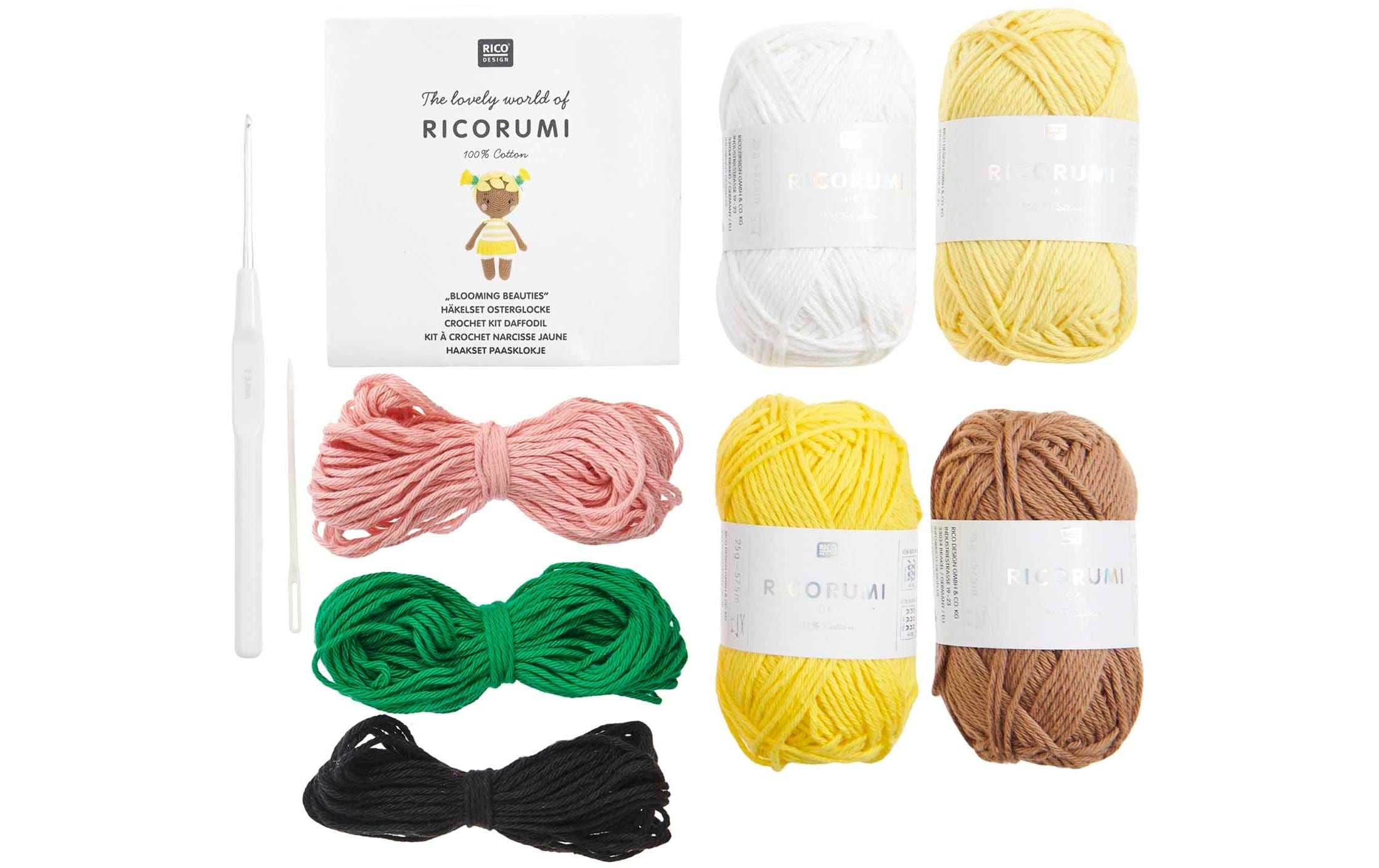 Rico Design Häkelset Blooming Beauties 6-teilig, Osterglocke Rico Design Häkelset Blooming Beauties 6-teilig, Osterglocke