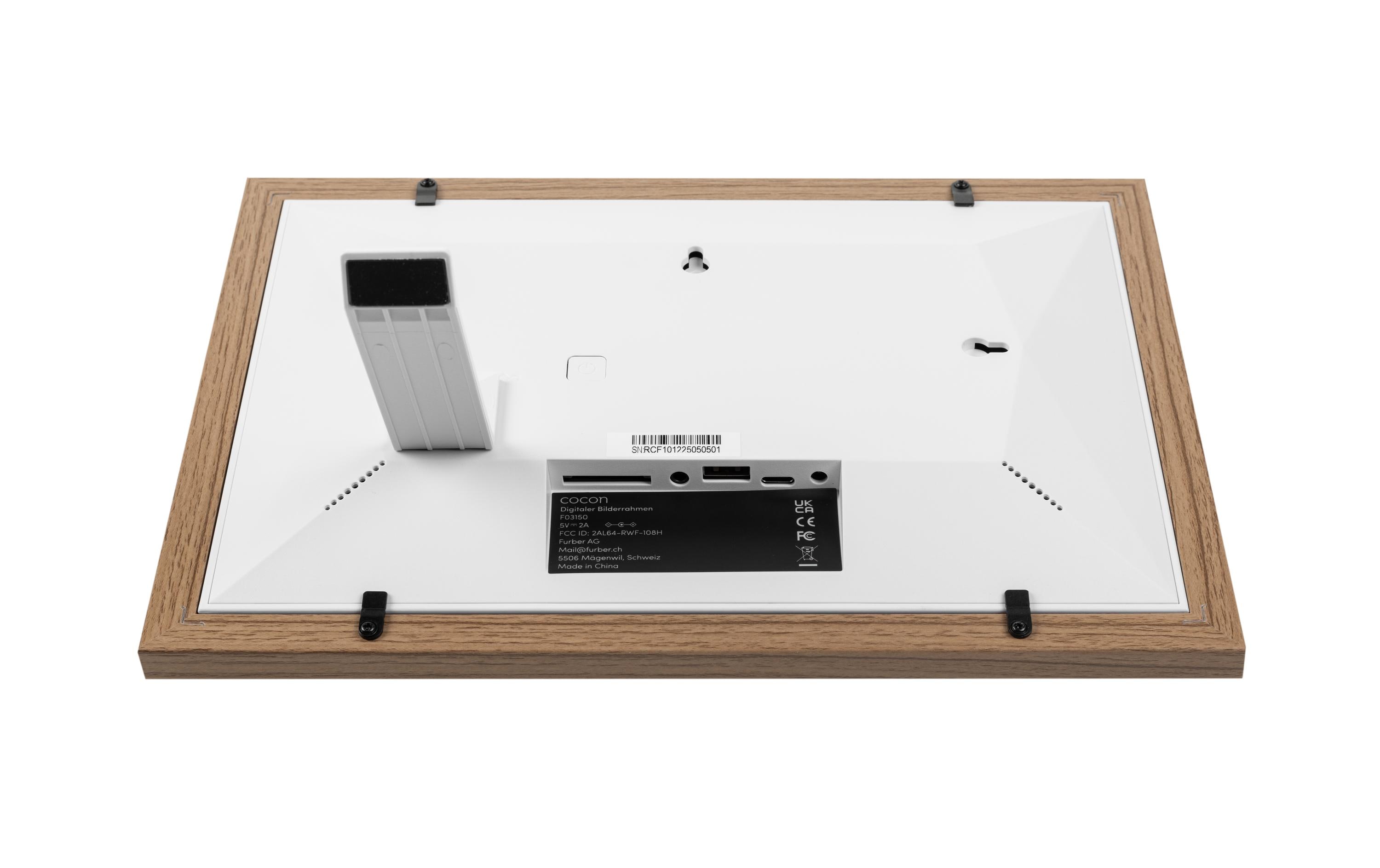 COCON Digitaler Bilderrahmen Momento 10.1, Holz