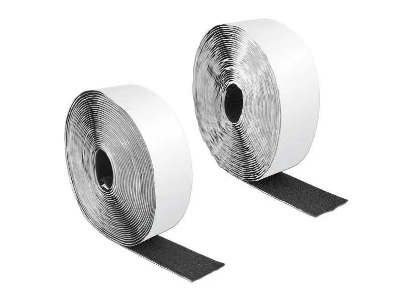 Delock Klettband-Rolle 10 m x 50 mm Haft und Flauschband Schwarz Delock Klettband-Rolle 10 m x 50 mm Haft und Flauschband Schwarz