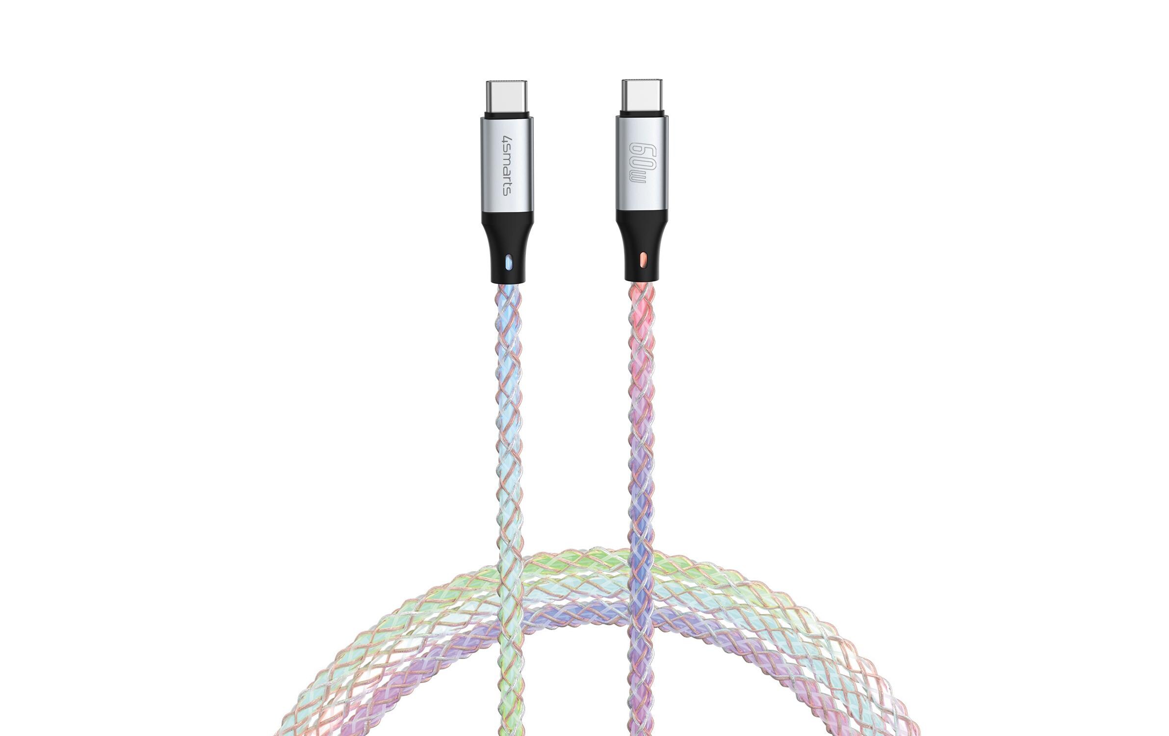4smarts USB 2.0-Kabel USB-C RGBCord 60W USB C - USB C 1.5 m 4smarts USB 2.0-Kabel USB-C RGBCord 60W USB C - USB C 1.5 m