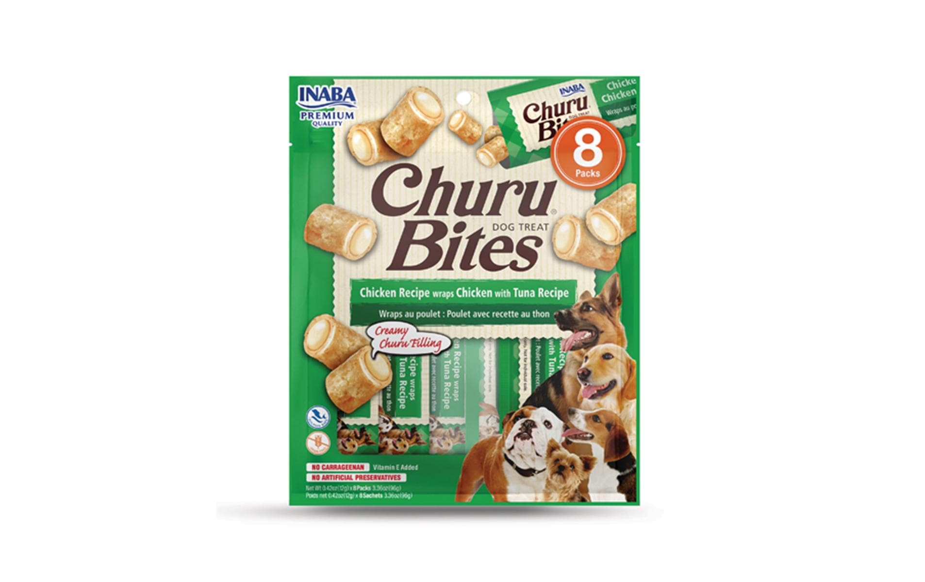 CIAO Churu Leckerli Bites Huhn und Thunfisch, 8 x 12 g