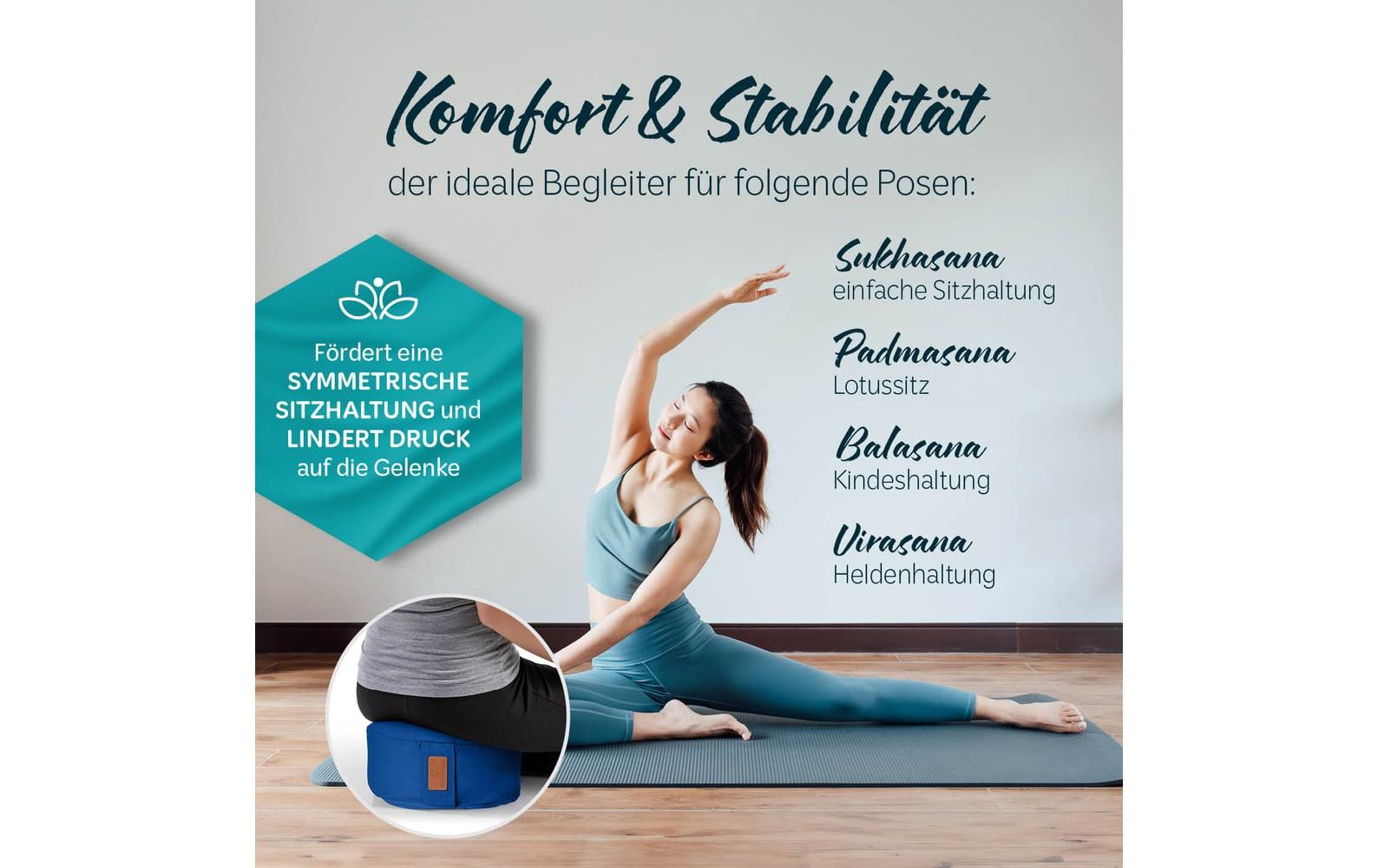 DoYourYoga Yoga-Kissen Vishnu Dunkelblau