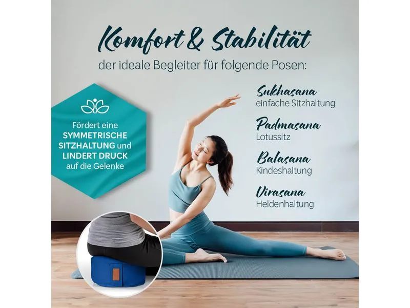 DoYourYoga Yoga-Kissen Vishnu Dunkelblau