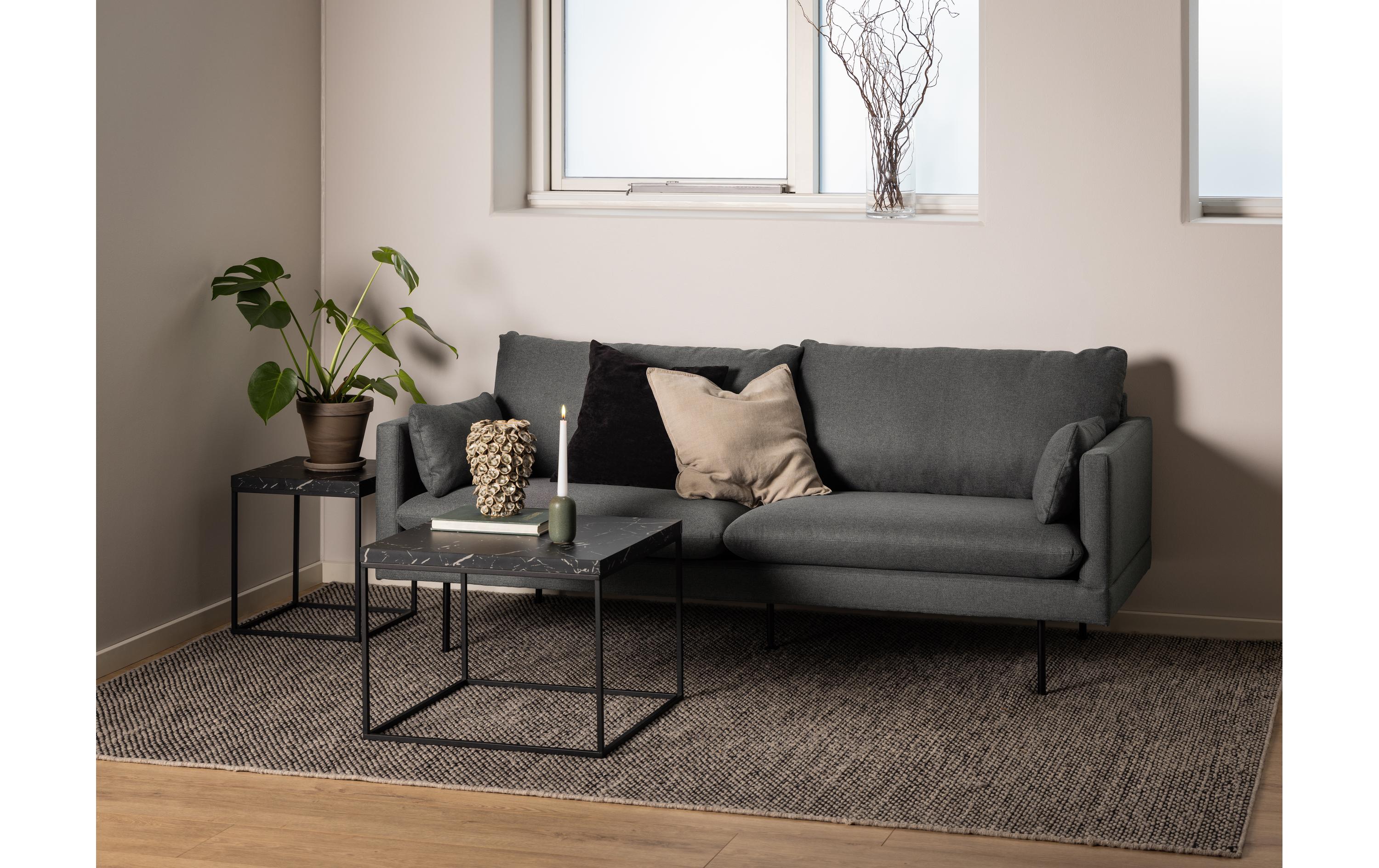 AC Design Beistelltisch Barossa 40 x 40 x 45 cm, Schwarz