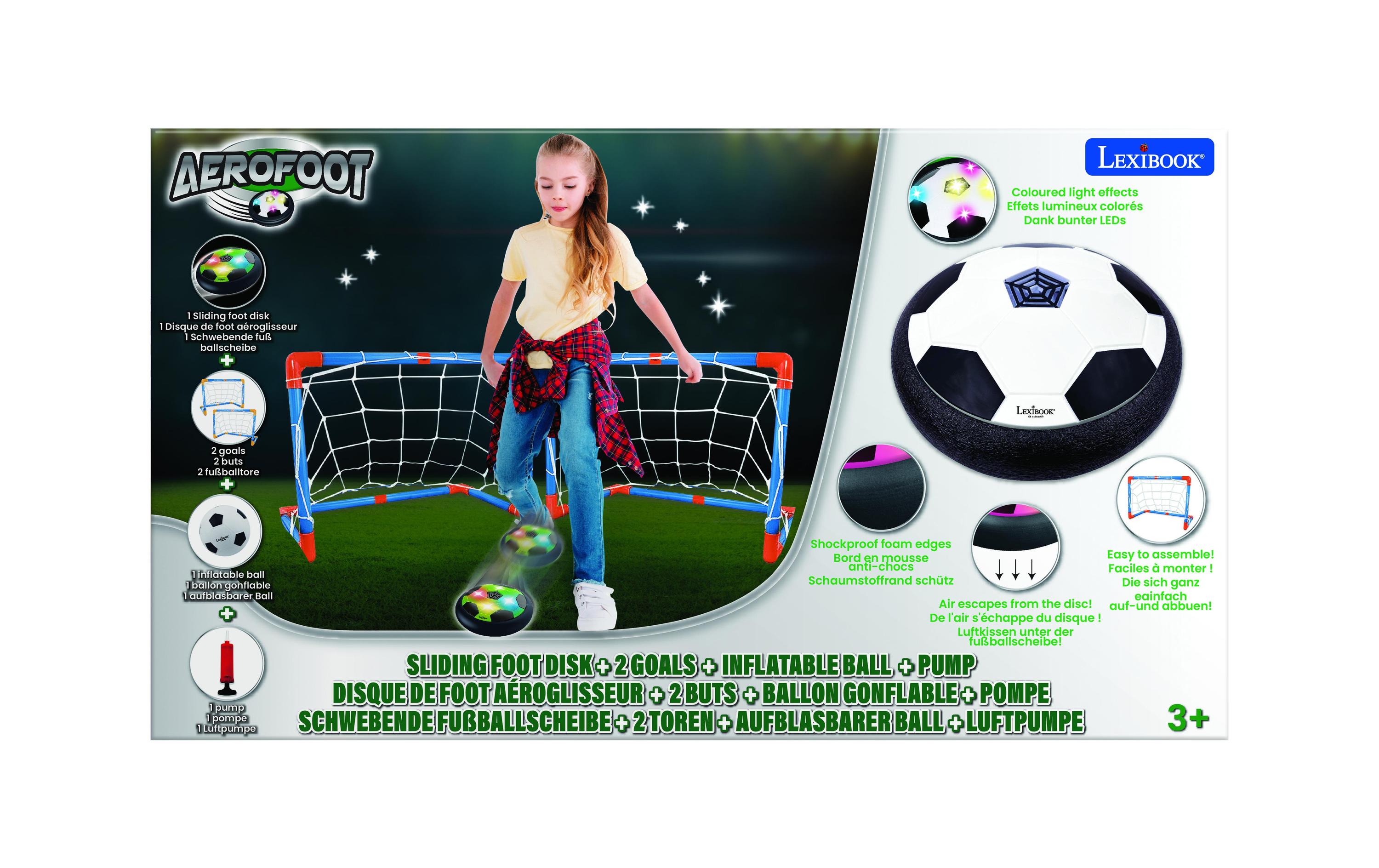 Lexibook AeroFoot Luftkissenboot-Fussballscheibe wiederaufladbar