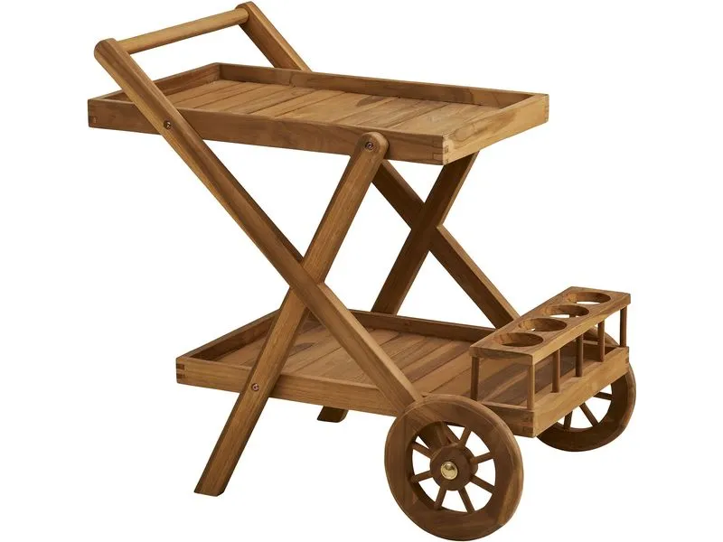 House Nordic Servierwagen Pasaku, 86 x 50 x 81 cm, Teakholz, Natur House Nordic Servierwagen Pasaku, 86 x 50 x 81 cm, Teakholz, Natur