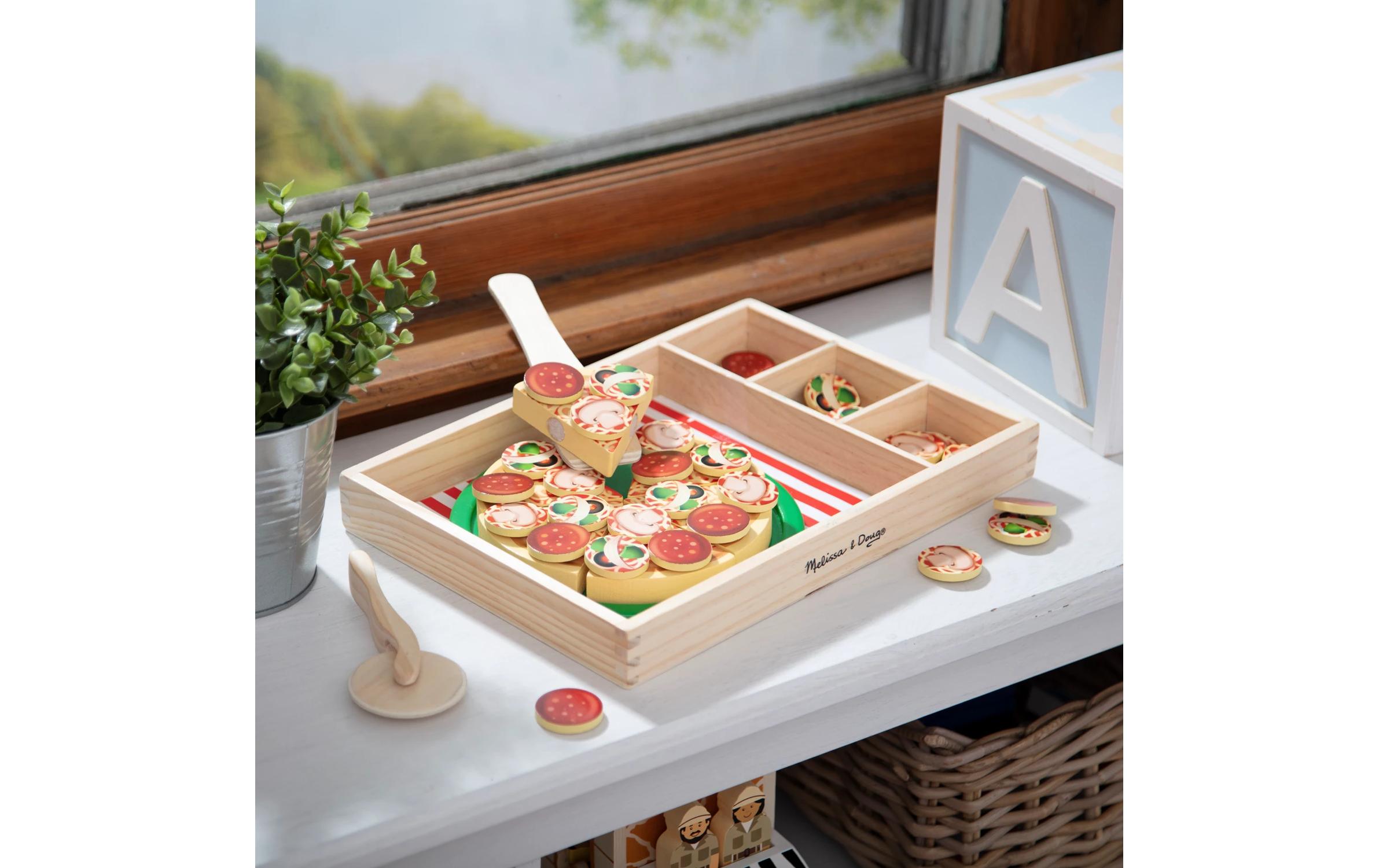 Spinmaster Melissa und Doug Pizza Party Holzspielset