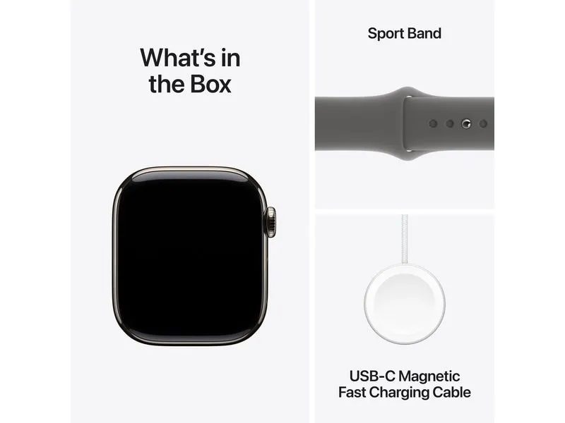 Apple Watch Series 10 42 mm LTE Titanium Stone Grey Sport S/M Apple Watch Series 10 42 mm LTE Titanium Stone Grey Sport S/M