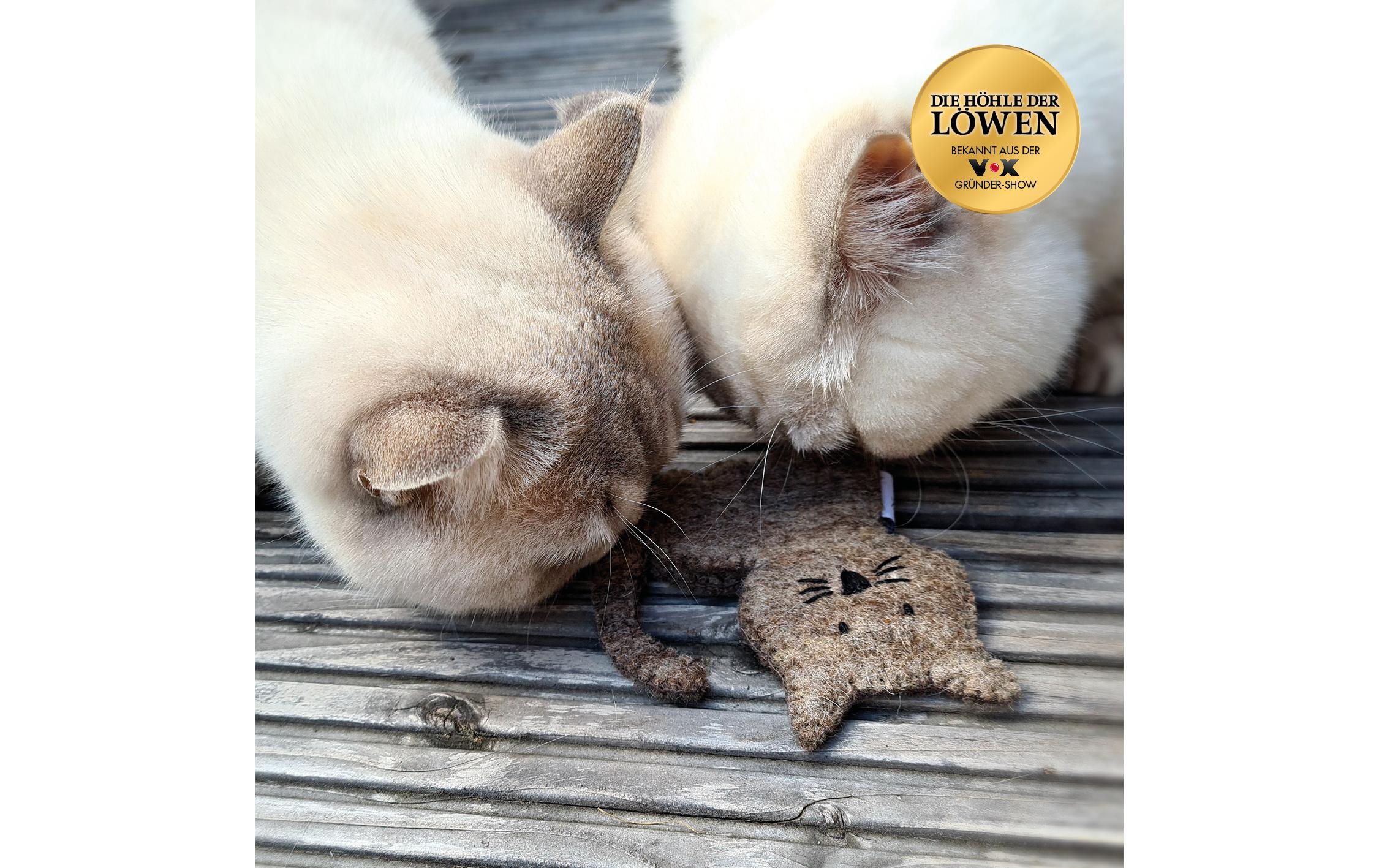 Catlabs Katzen-Spielzeug Kuschelige Katze mit Katzenminze