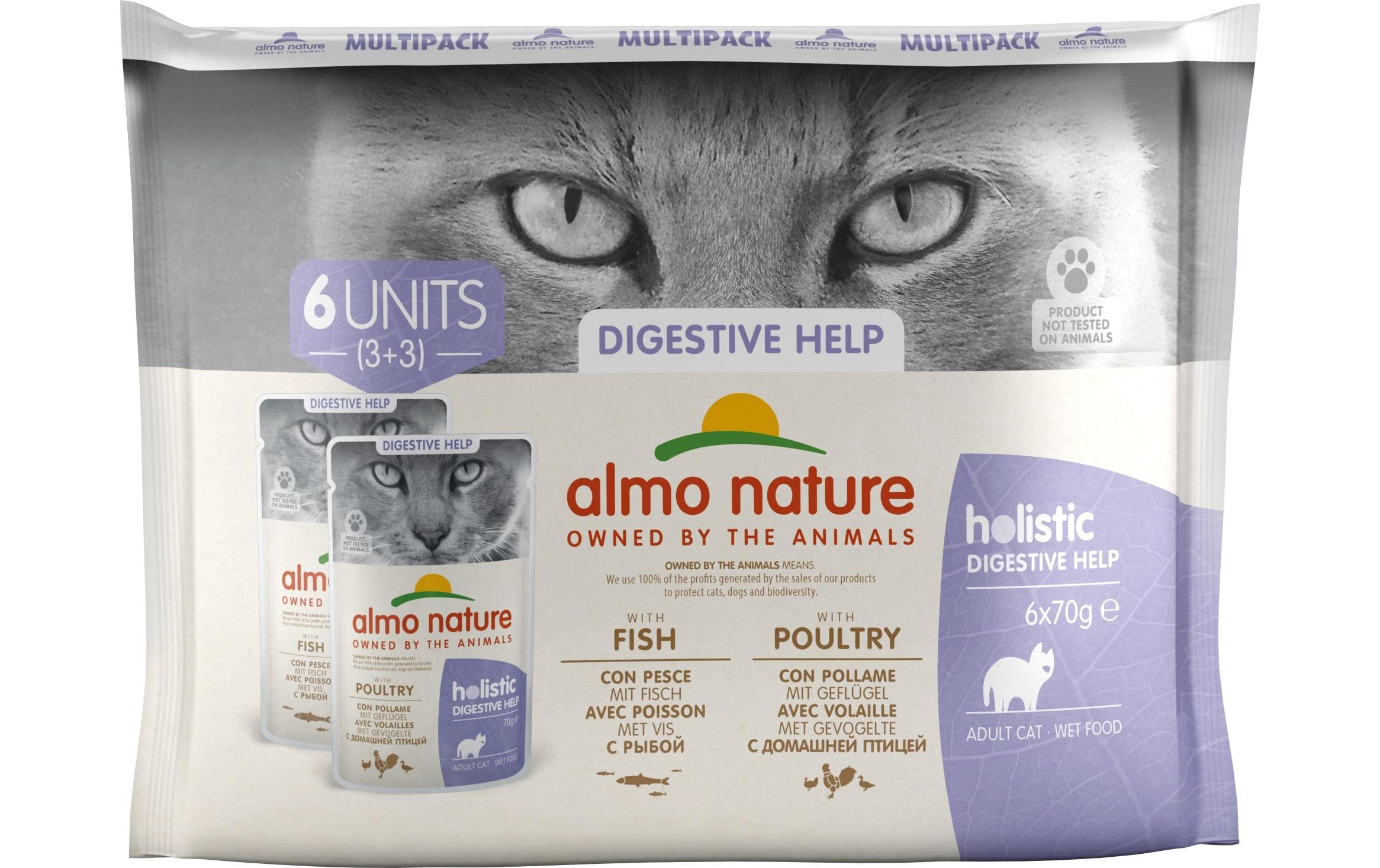 Almo Nature Nassfutter Holistic Digestive Help Fisch & Geflügel 6 x 70 g