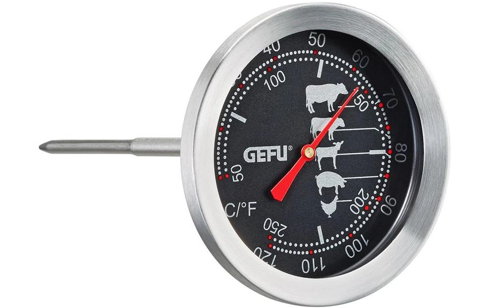 GEFU Bratenthermometer Messimo Schwarz/Silber