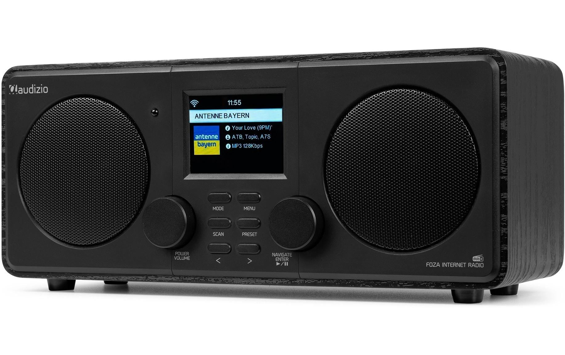 Audizio DAB+ Radio Foza Schwarz