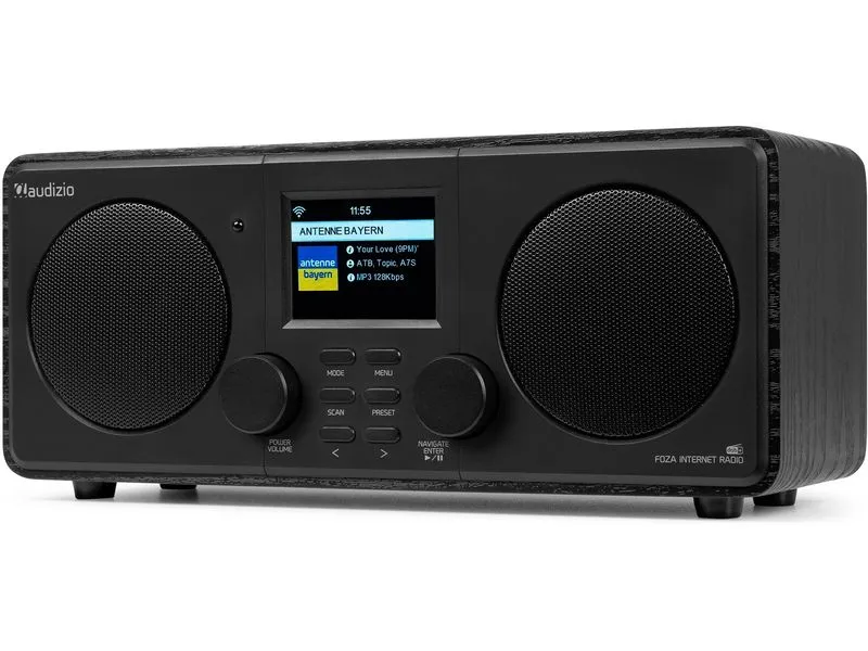 Audizio DAB+ Radio Foza Schwarz