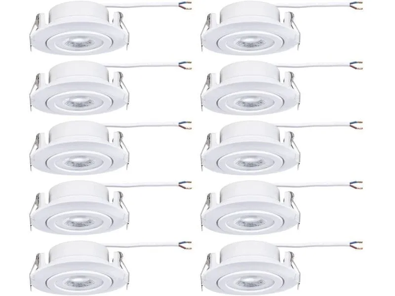 Paulmann Einbauleuchte LED 10er-Set schwenkbar rund 82 mm