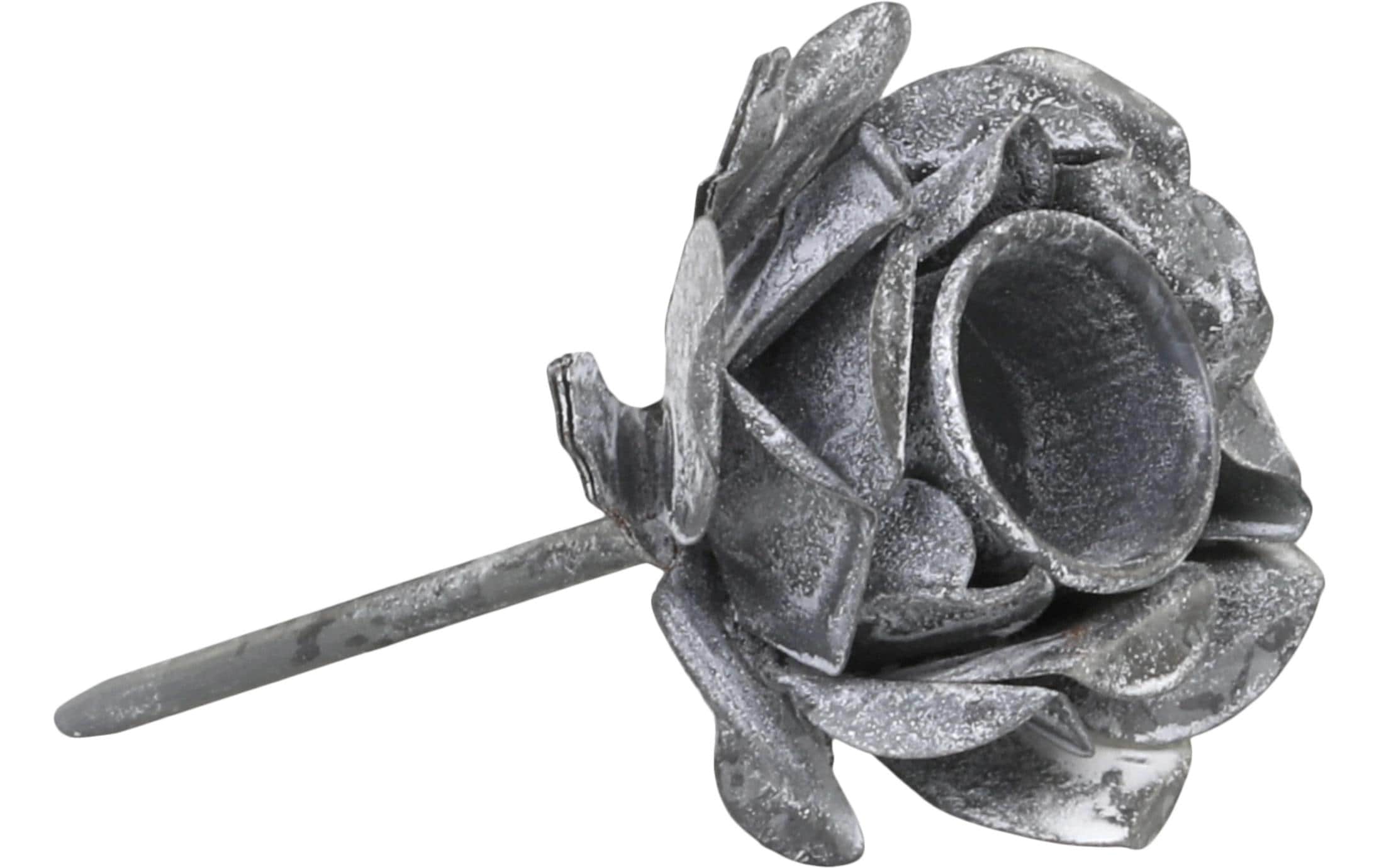 Chic Antique Adventskerzen Halter mit Spiess Ø 6 cm, Eisen, Schwarz