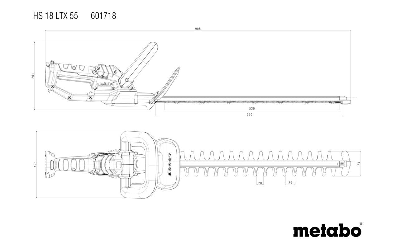 Metabo Akku-Heckenschere HS 18 LTX 55 Set Metabo Akku-Heckenschere HS 18 LTX 55 Set