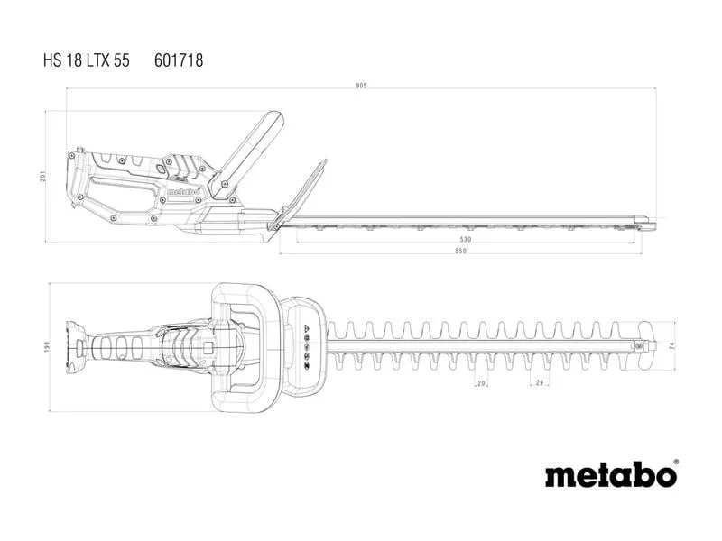 Metabo Akku-Heckenschere HS 18 LTX 55 Set Metabo Akku-Heckenschere HS 18 LTX 55 Set