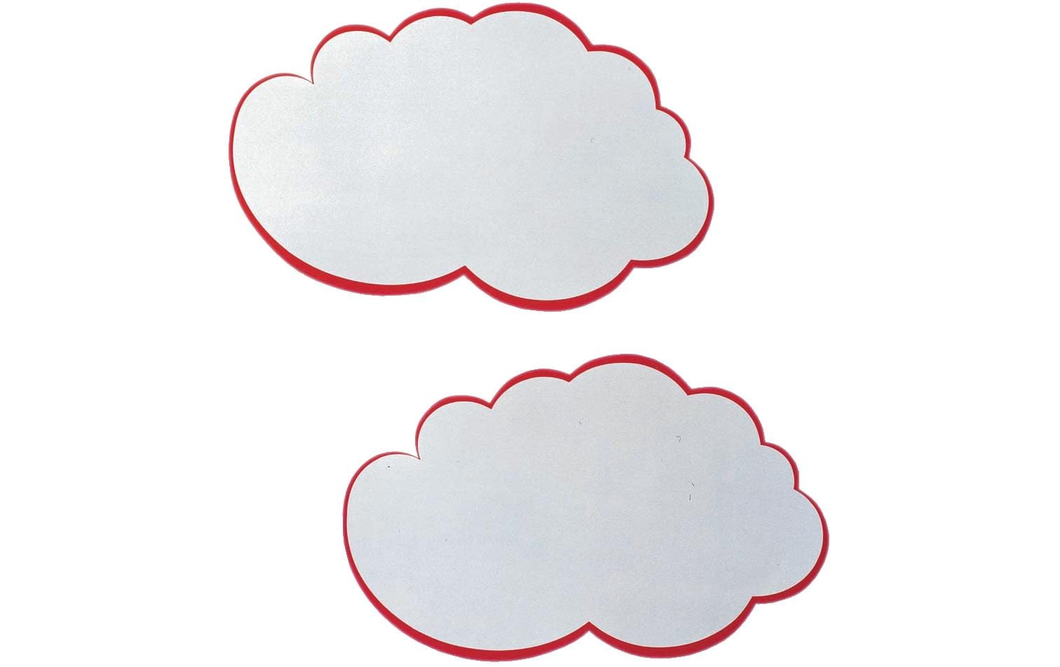 Franken Moderationskarten Wolke 23 x 14 cm, Weiss/Rot, 20 Stück
