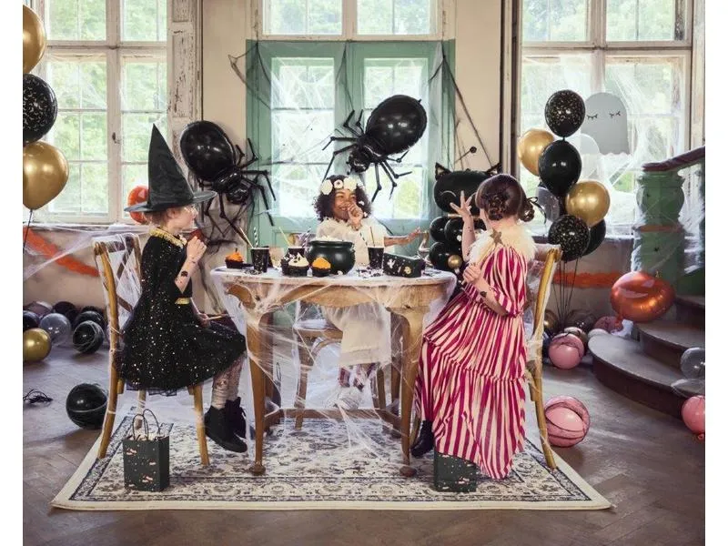Partydeco Ballons Folienballon Spinne 60 x 101 cm, Schwarz