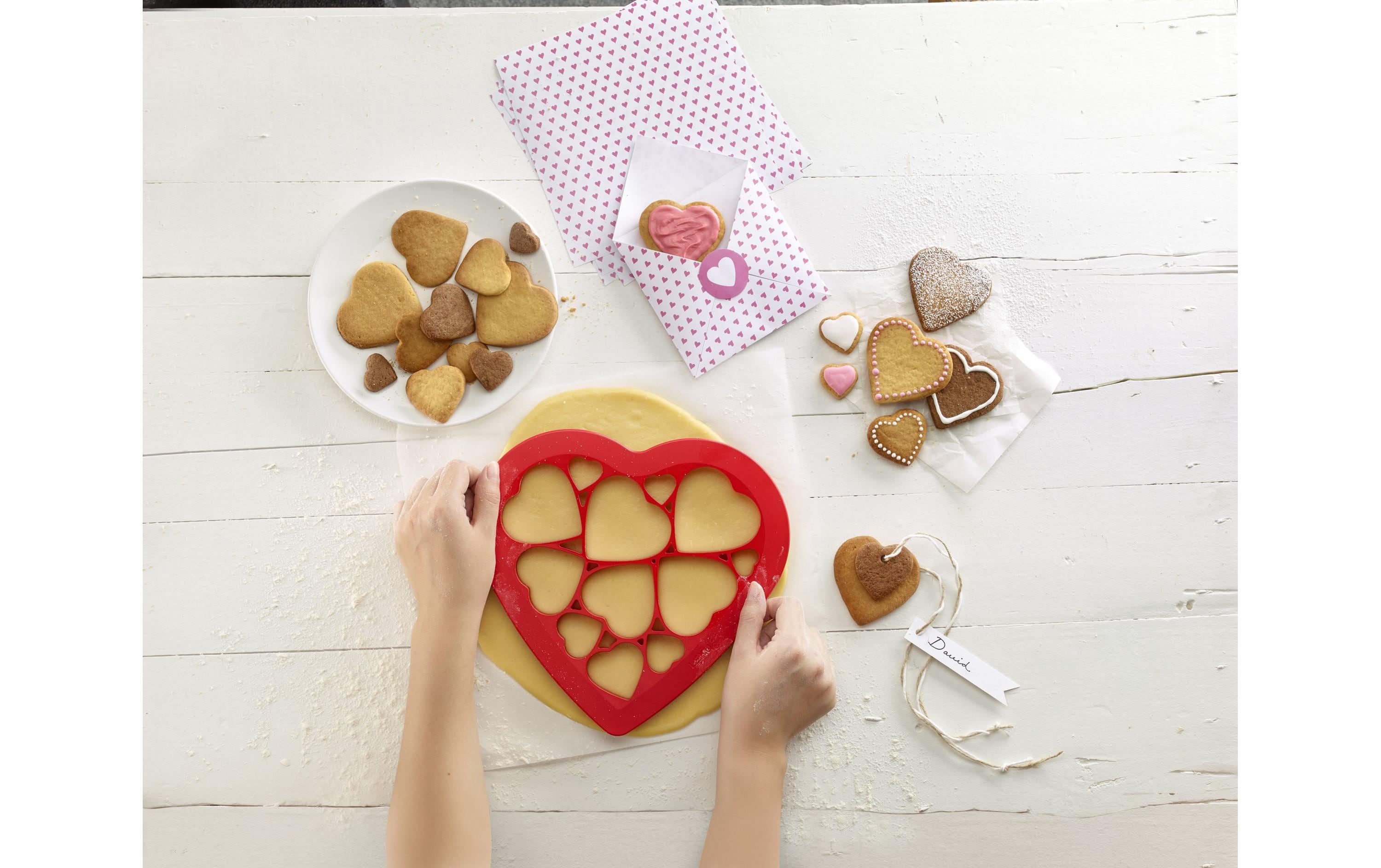 Lékué Guetzli-Ausstecher Herz 24 x 25.2 cm