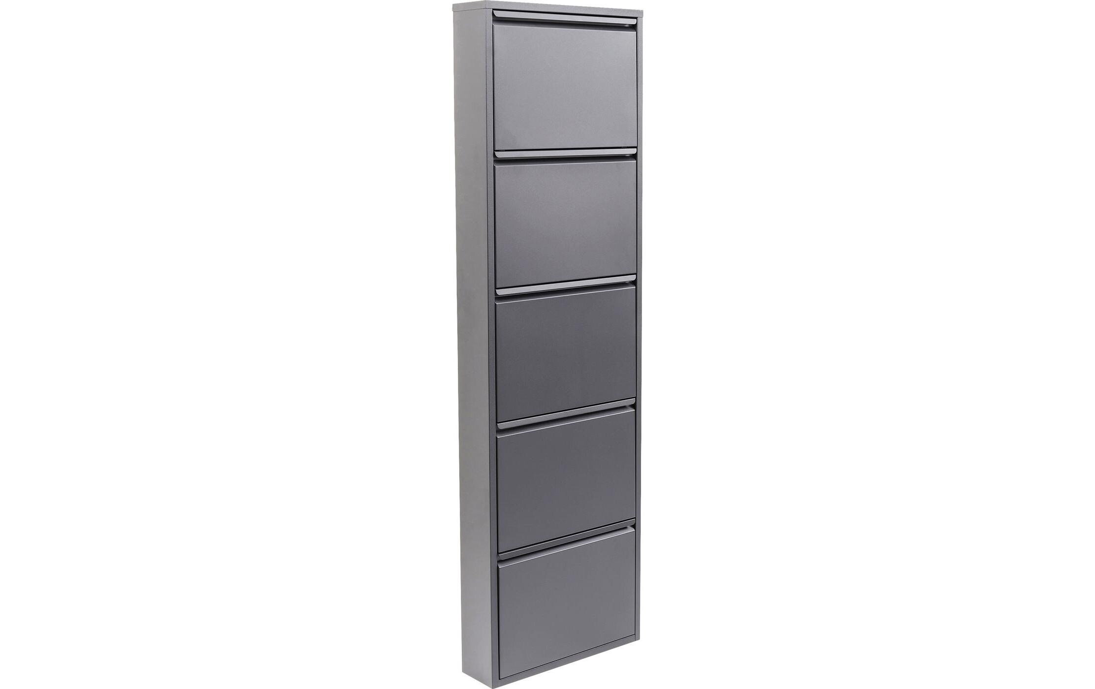 Kare Schuhschrank Caruso 5-er, 50 x 170 cm, Grau